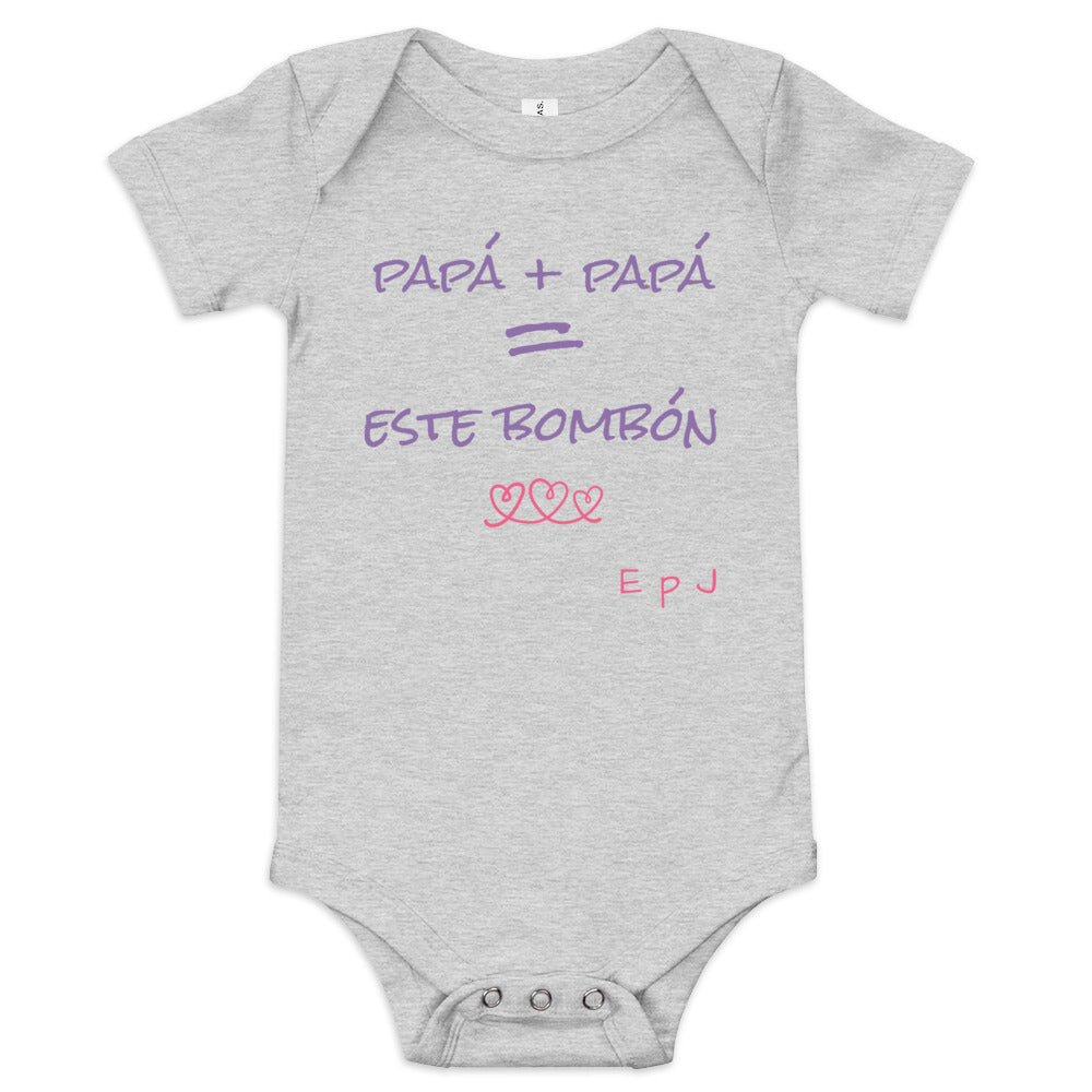 Body de bebé manga corta papá + papá