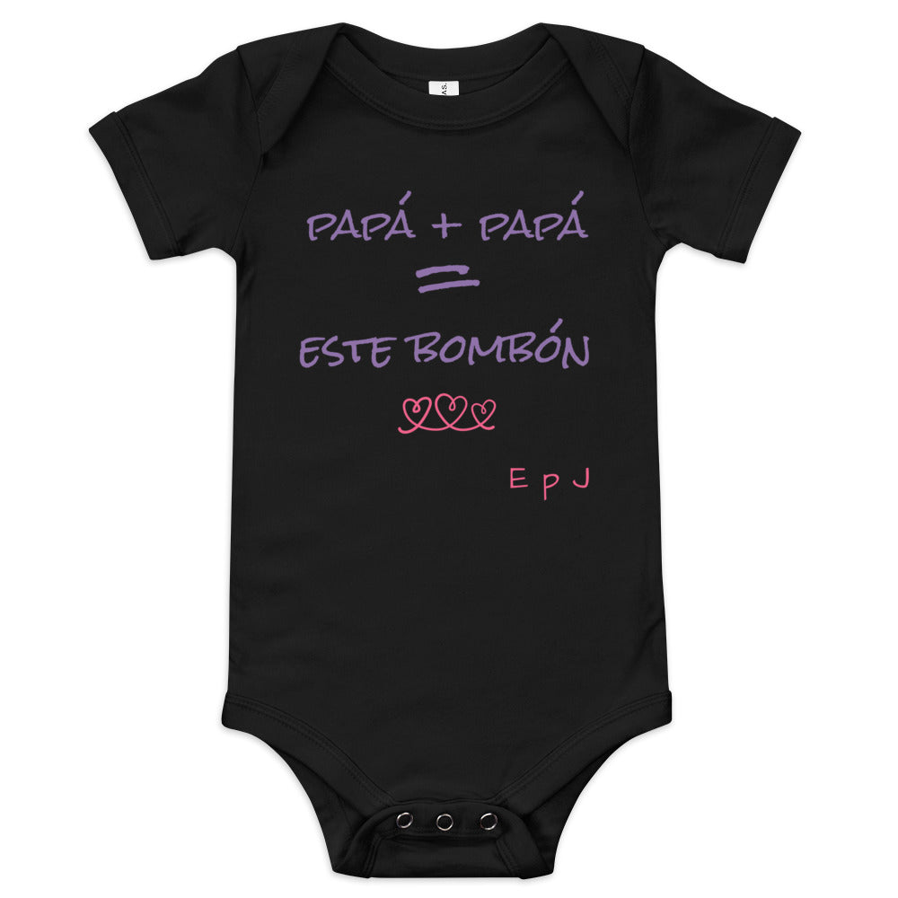 Body de bebé manga corta papá + papá