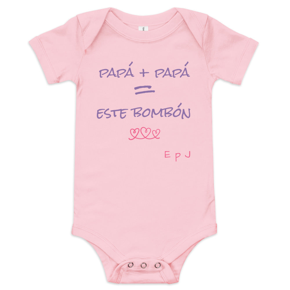 Body de bebé manga corta papá + papá