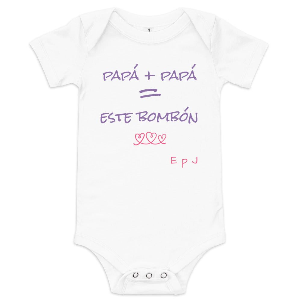 Body de bebé manga corta papá + papá