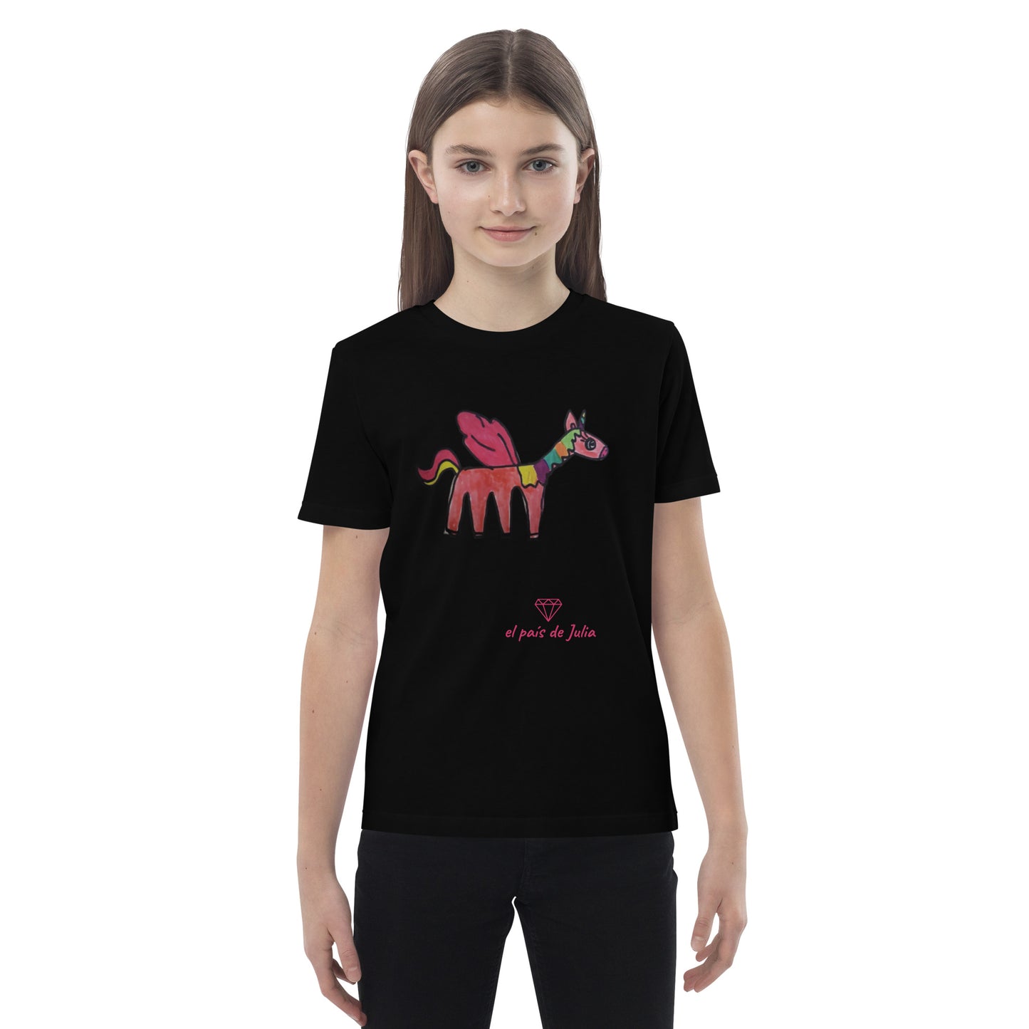 Camiseta algodón orgánico unisex unicornio