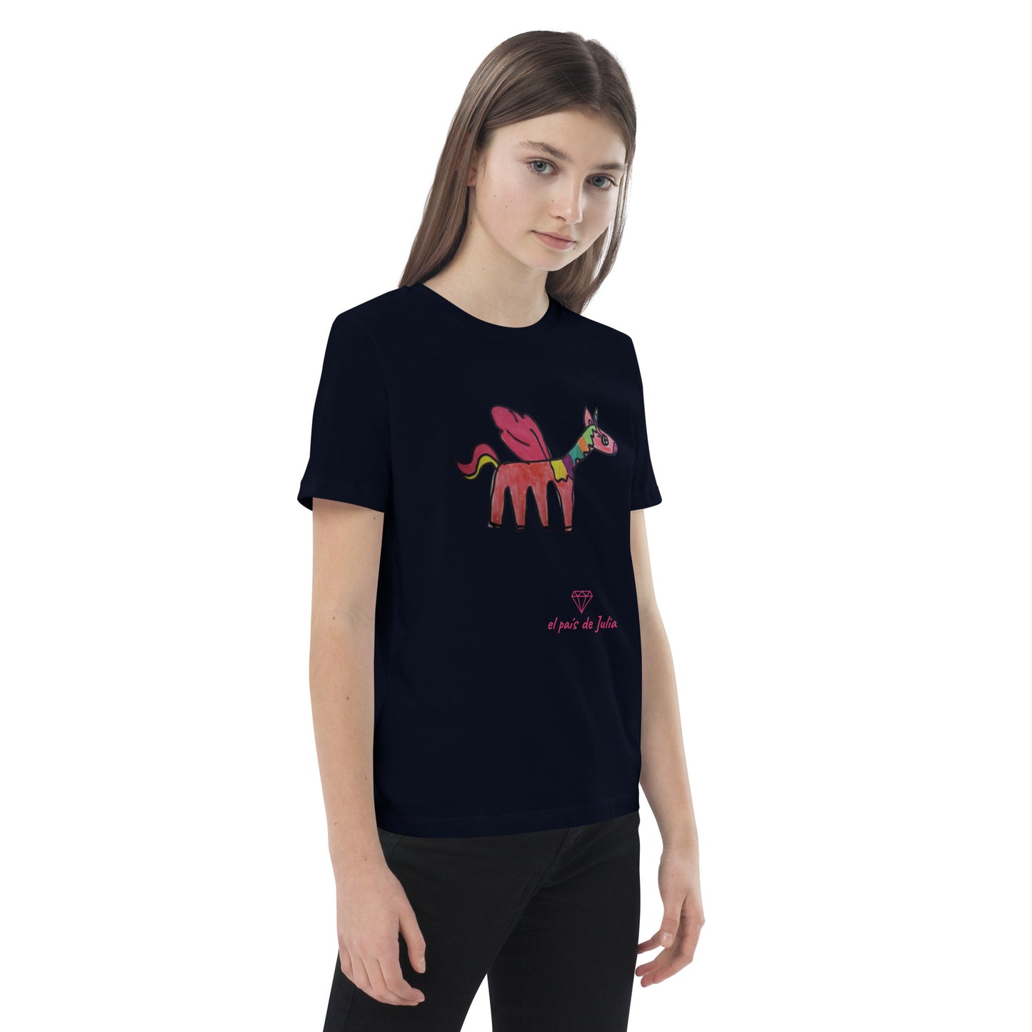 Camiseta algodón orgánico unisex unicornio