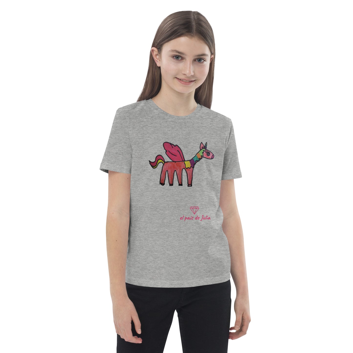 Camiseta algodón orgánico unisex unicornio