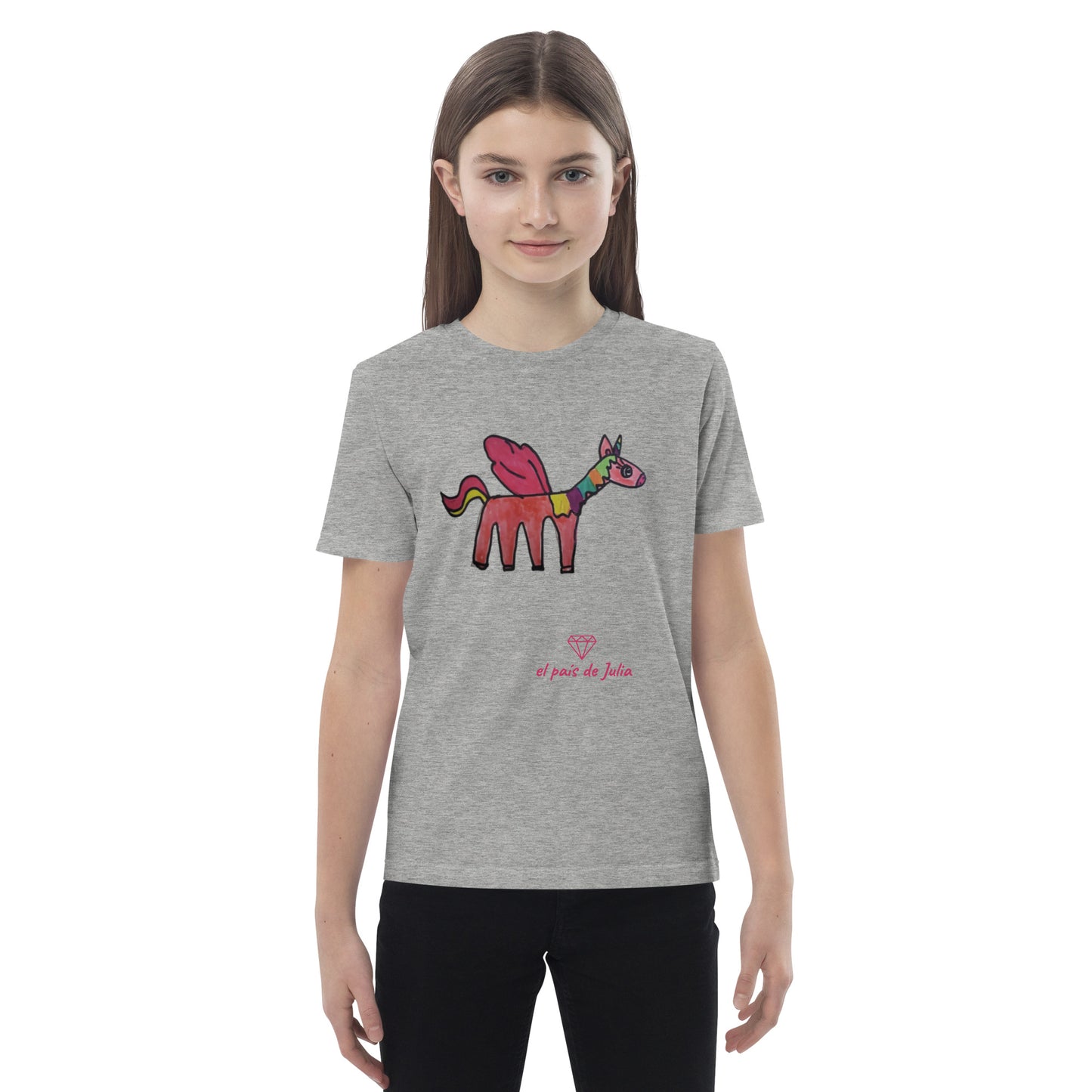 Camiseta algodón orgánico unisex unicornio