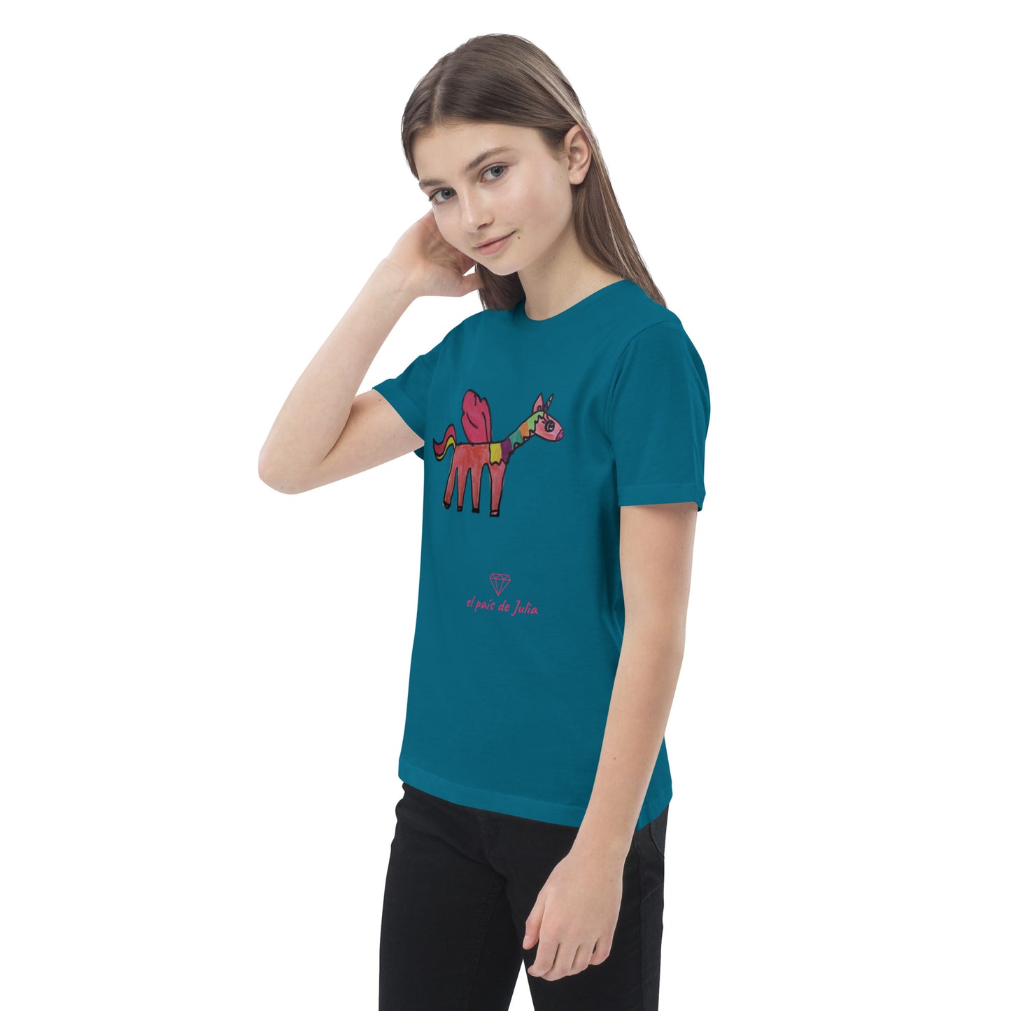 Camiseta algodón orgánico unisex unicornio