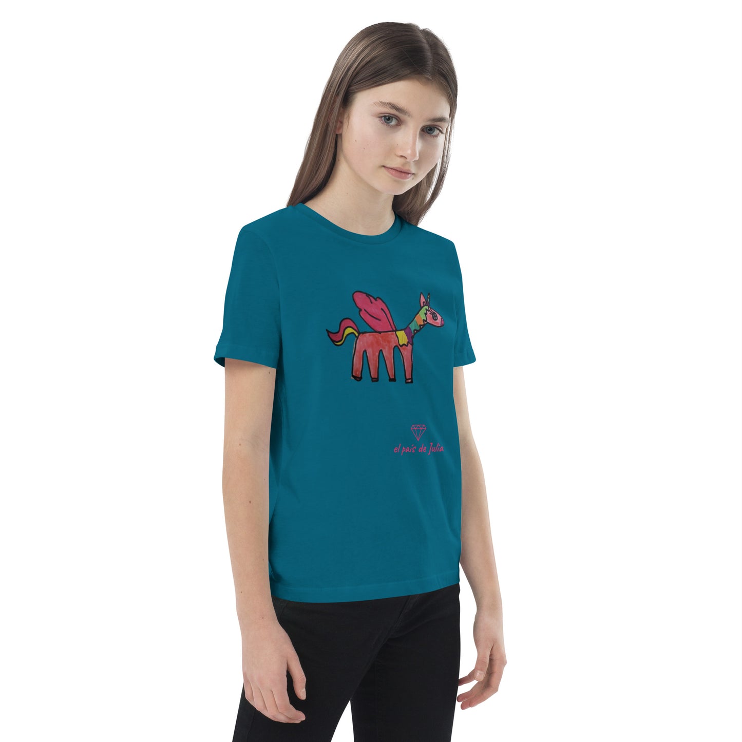 Camiseta algodón orgánico unisex unicornio