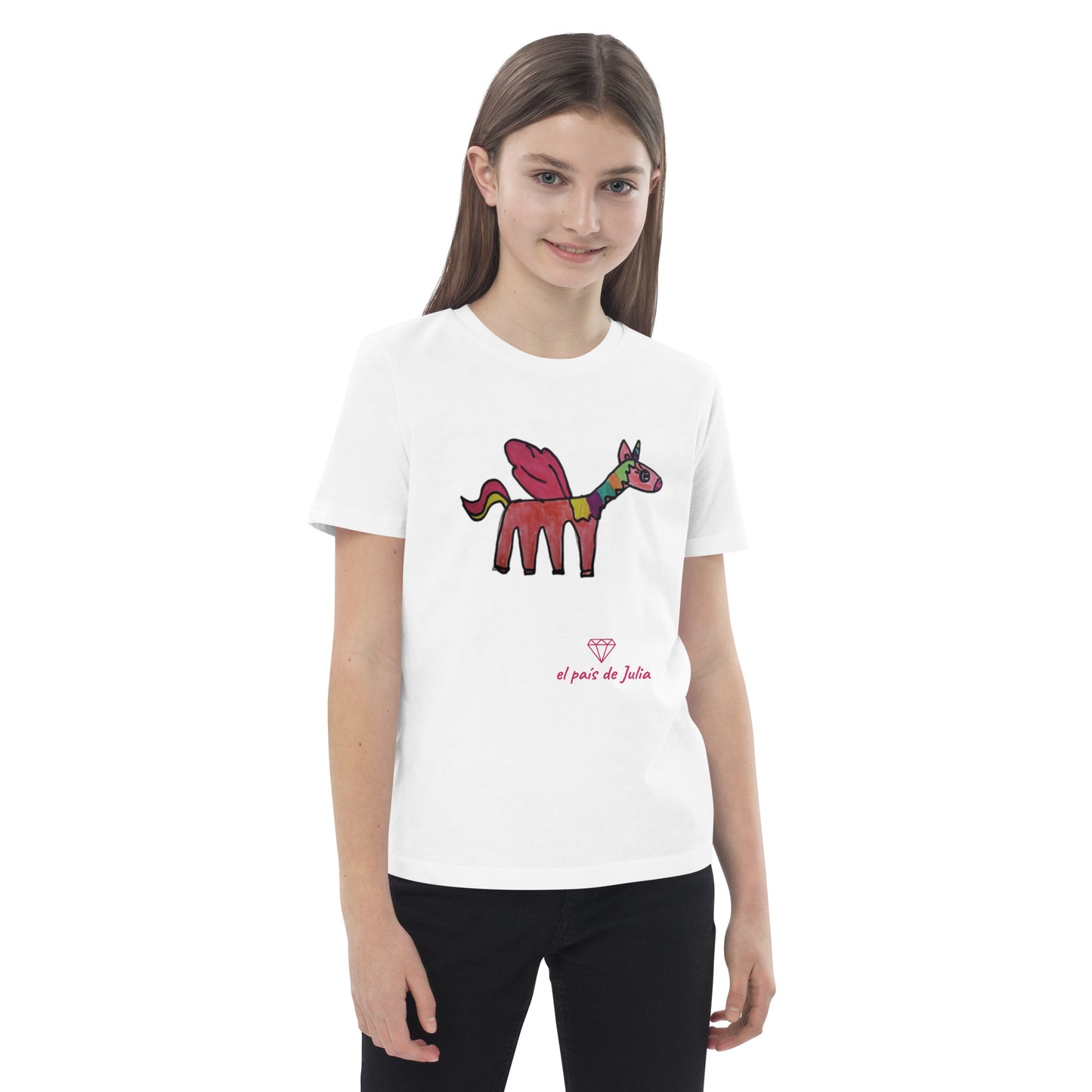 Camiseta algodón orgánico unisex unicornio