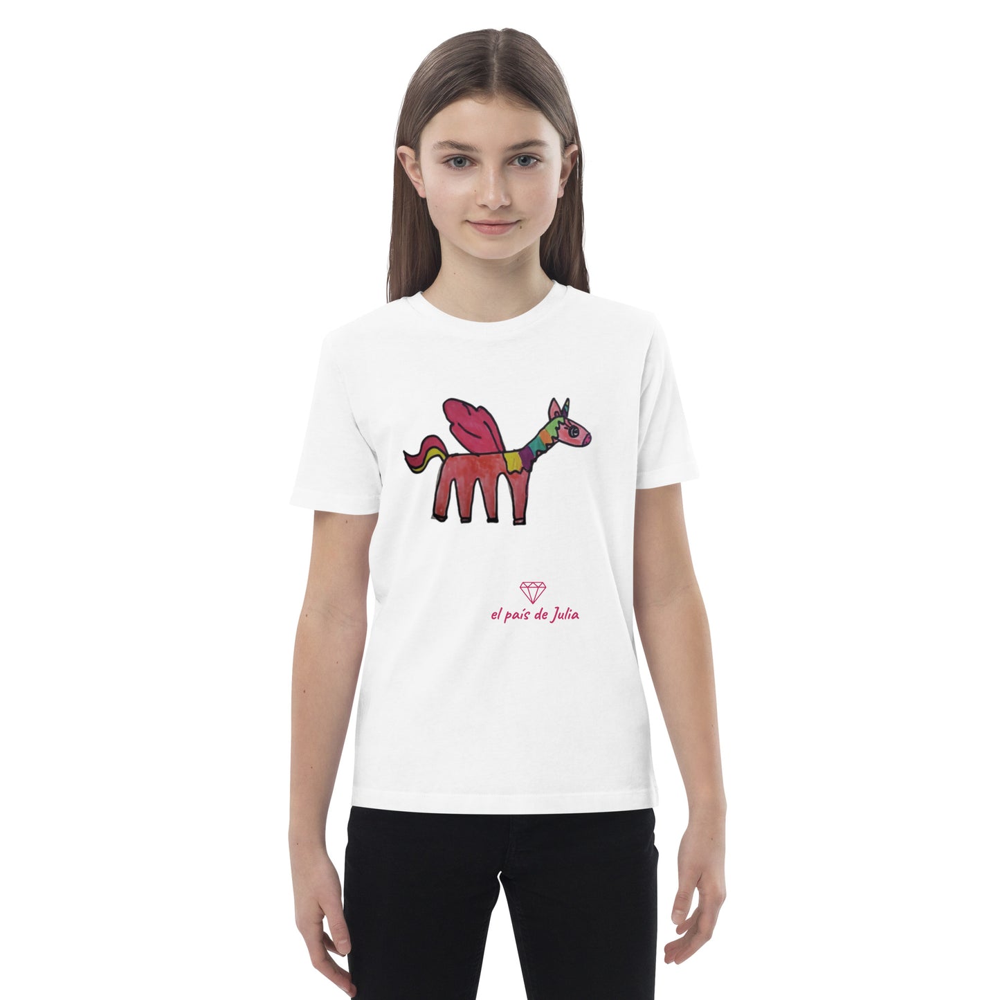 Camiseta algodón orgánico unisex unicornio