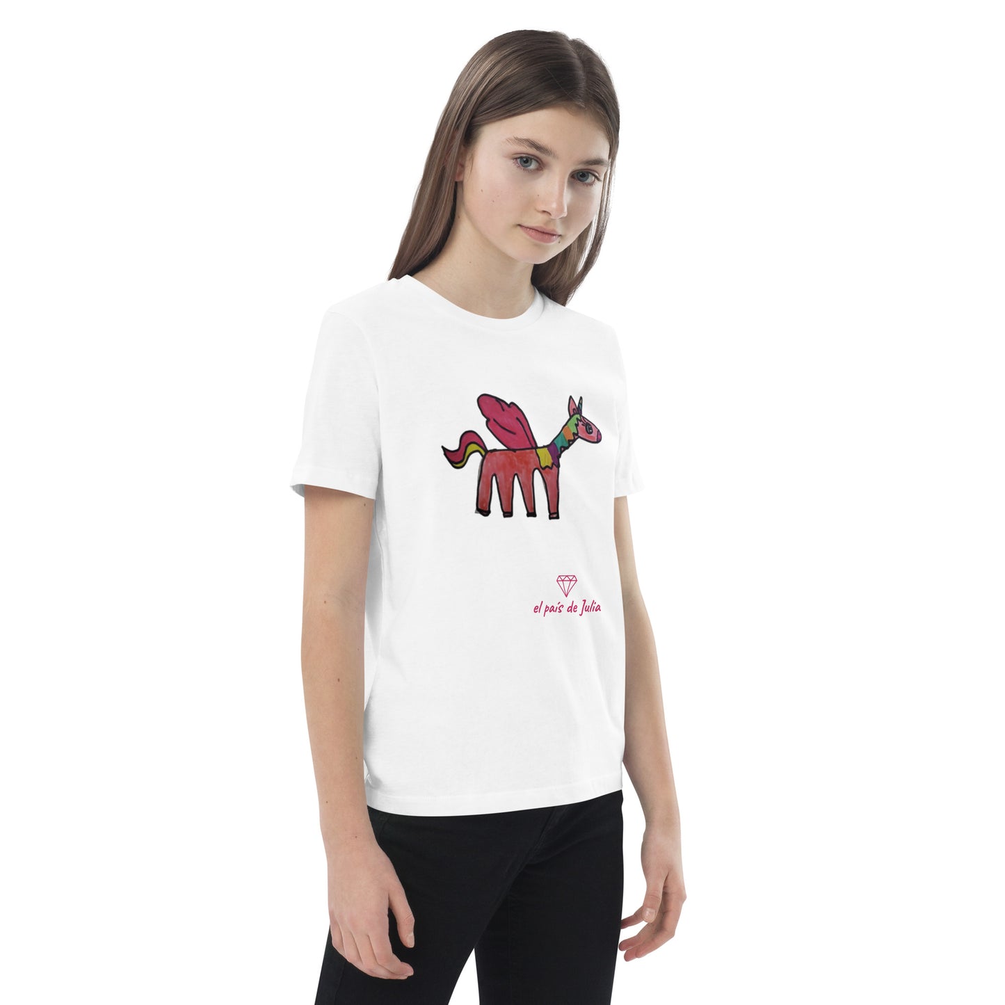 Camiseta algodón orgánico unisex unicornio