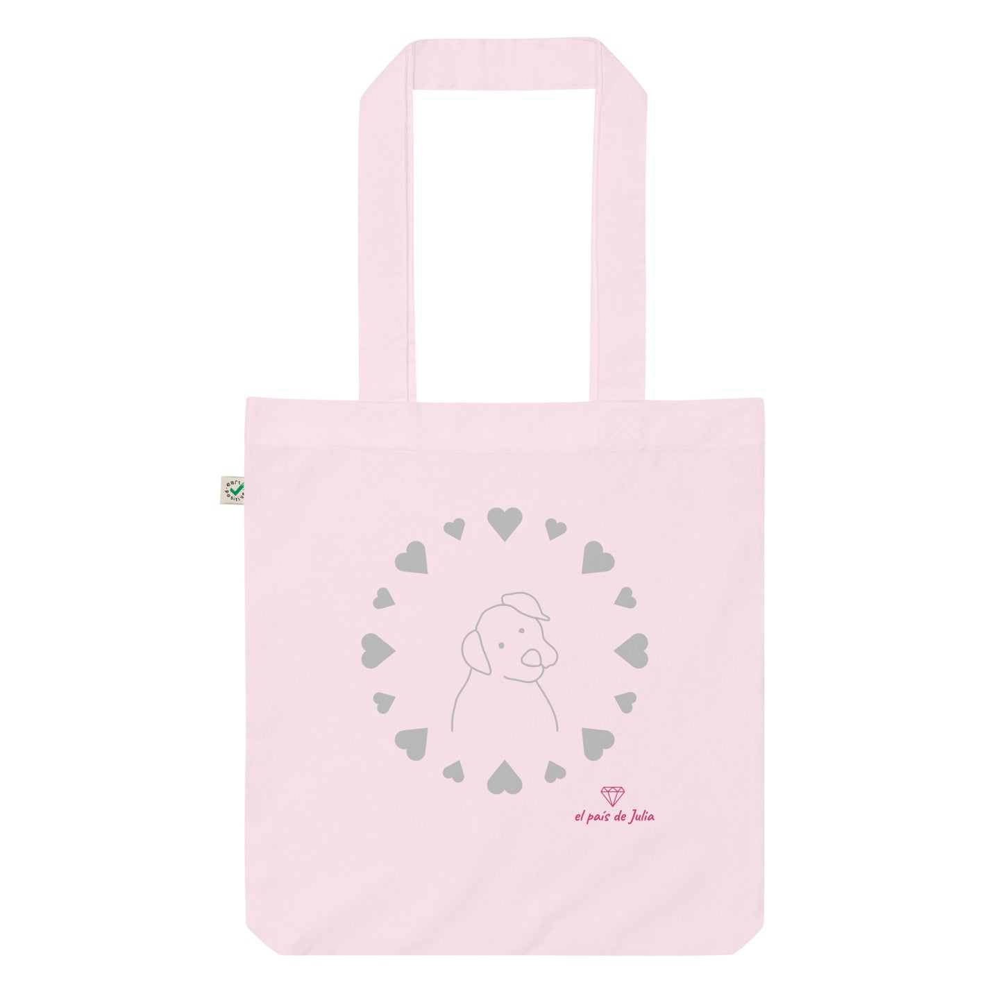 Tote bag orgánica de moda amor perruno