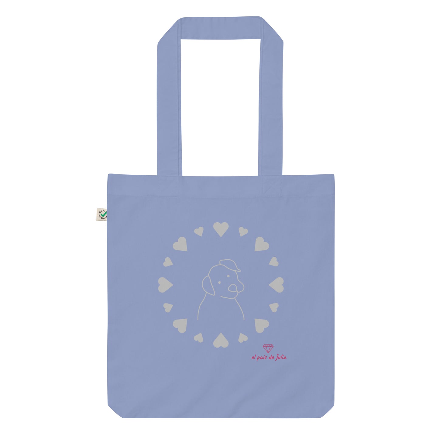 Tote bag orgánica de moda amor perruno