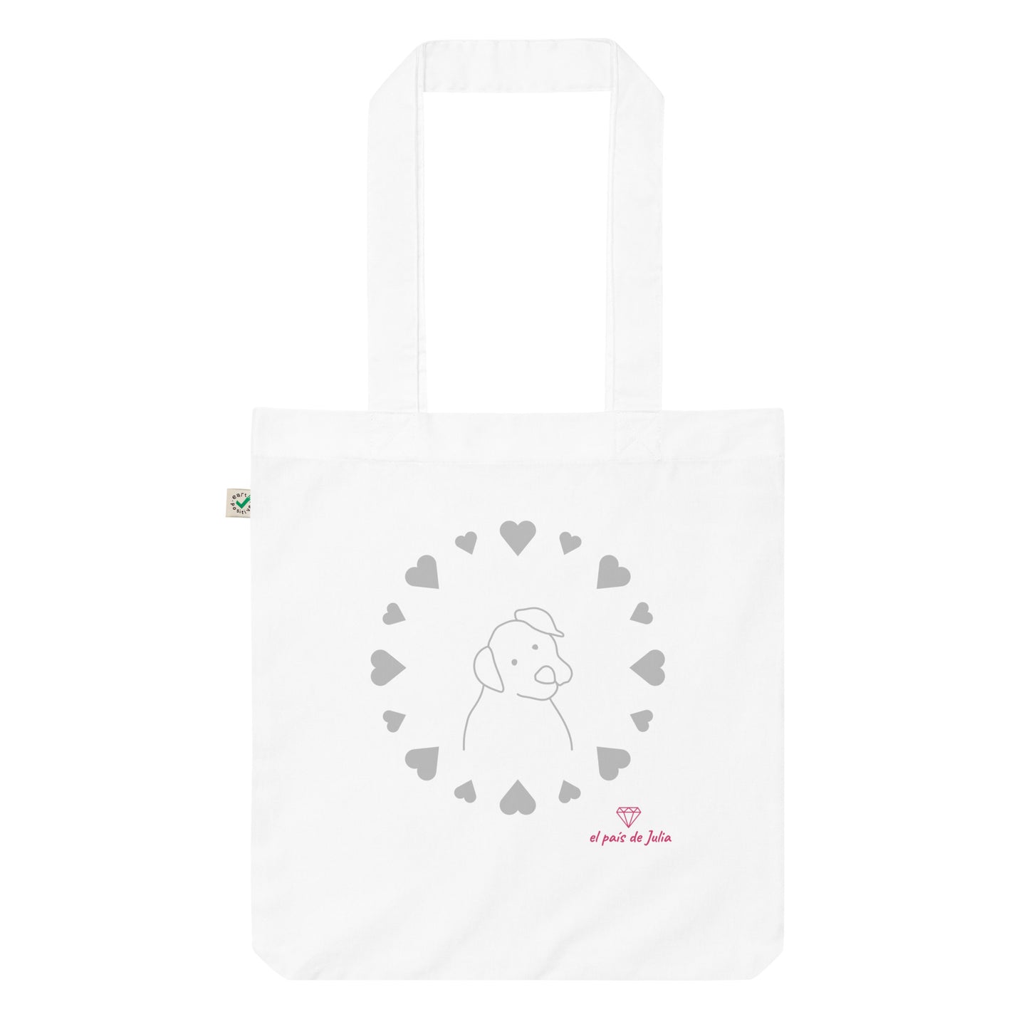 Tote bag orgánica de moda amor perruno