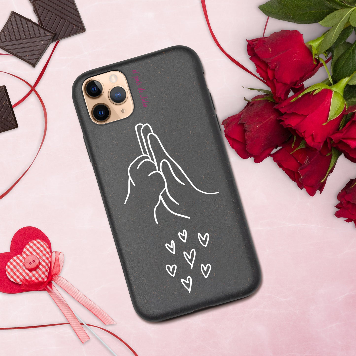 Funda para iPhone jaspeada amor perruno