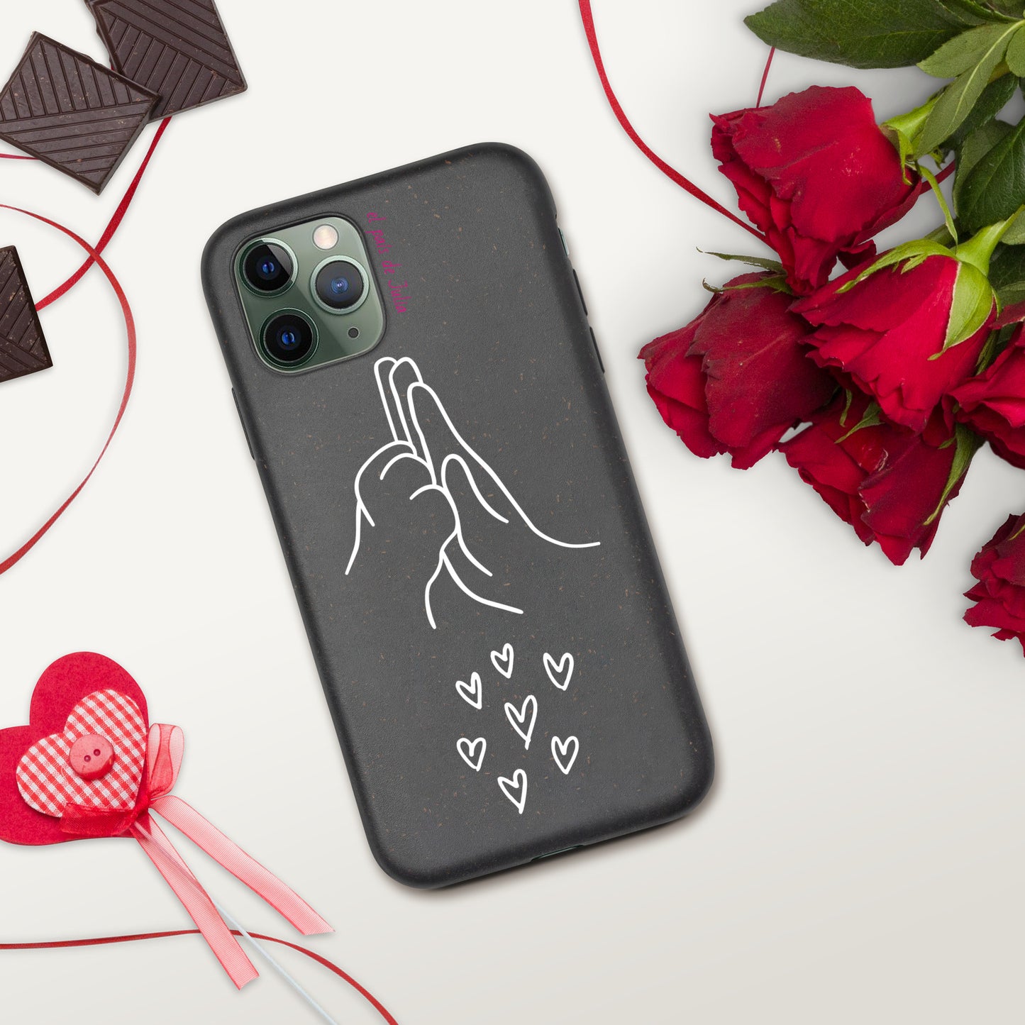 Funda para iPhone jaspeada amor perruno