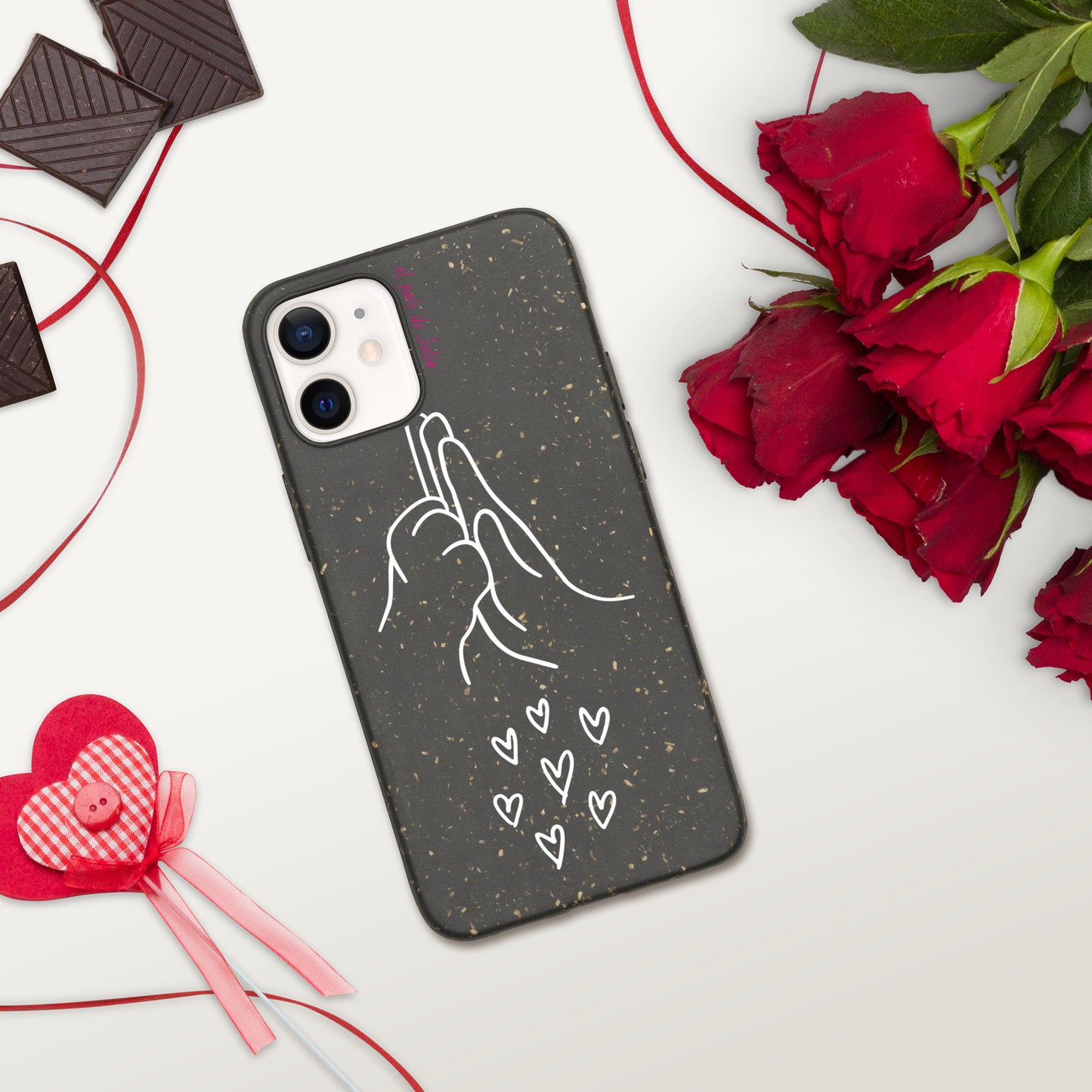 Funda para iPhone jaspeada amor perruno