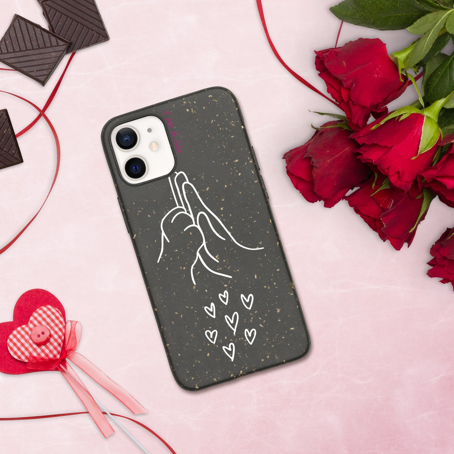 Funda para iPhone jaspeada amor perruno