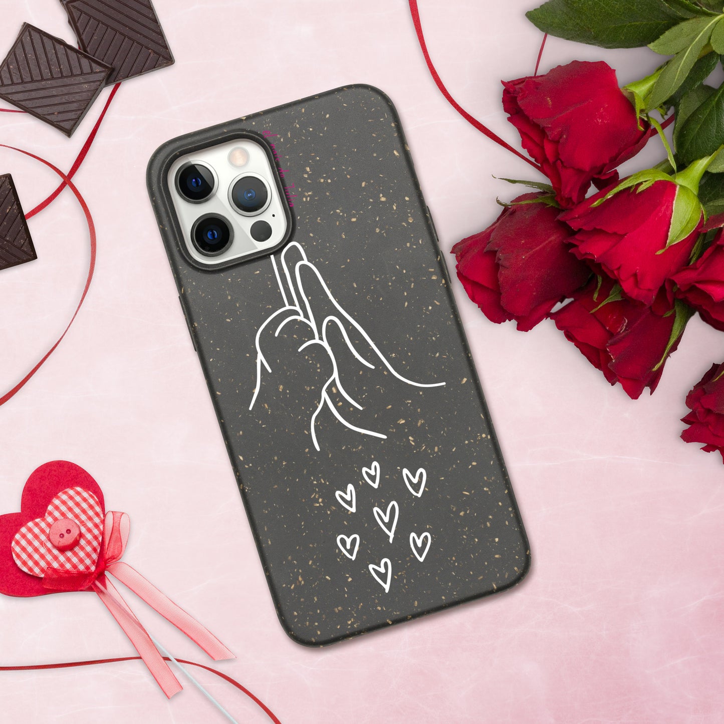 Funda para iPhone jaspeada amor perruno