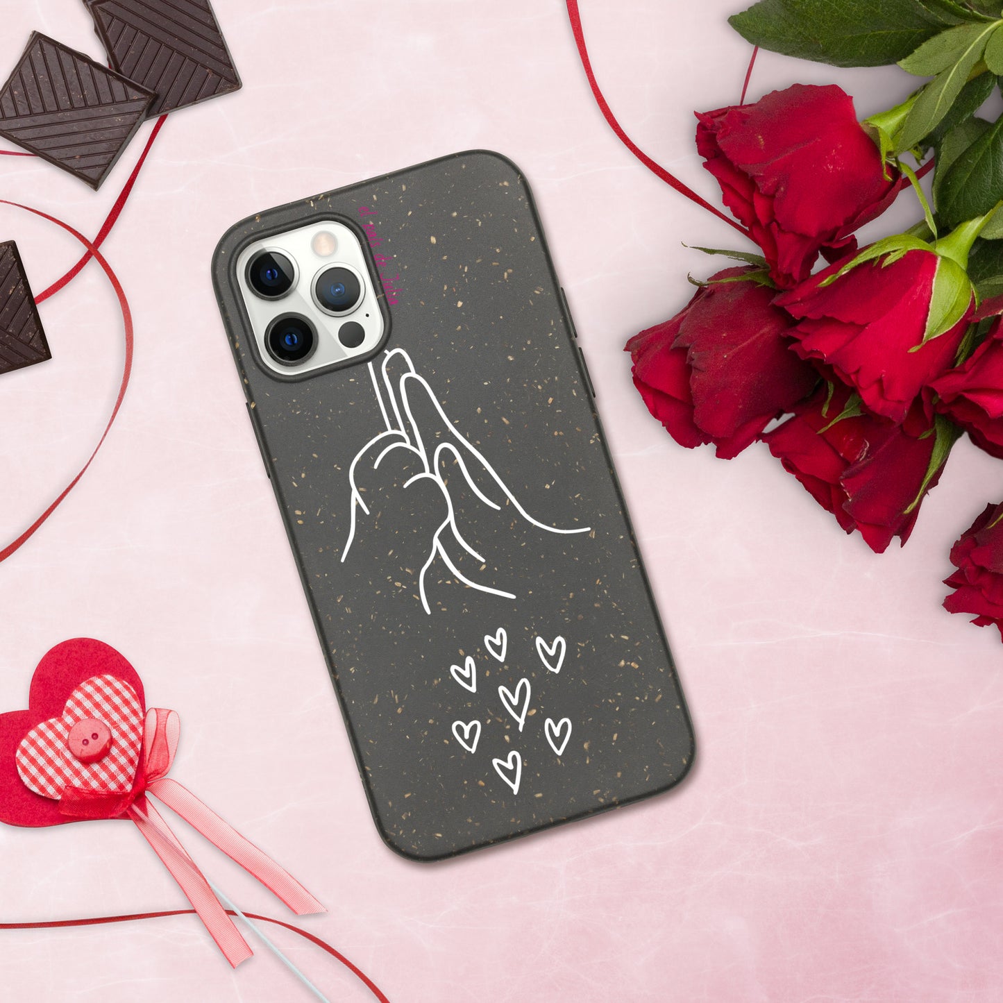 Funda para iPhone jaspeada amor perruno