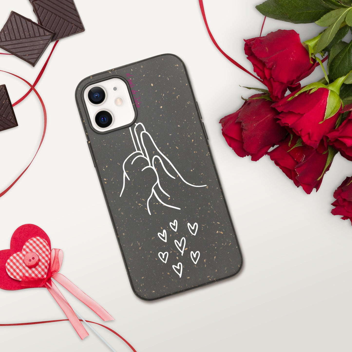 Funda para iPhone jaspeada amor perruno