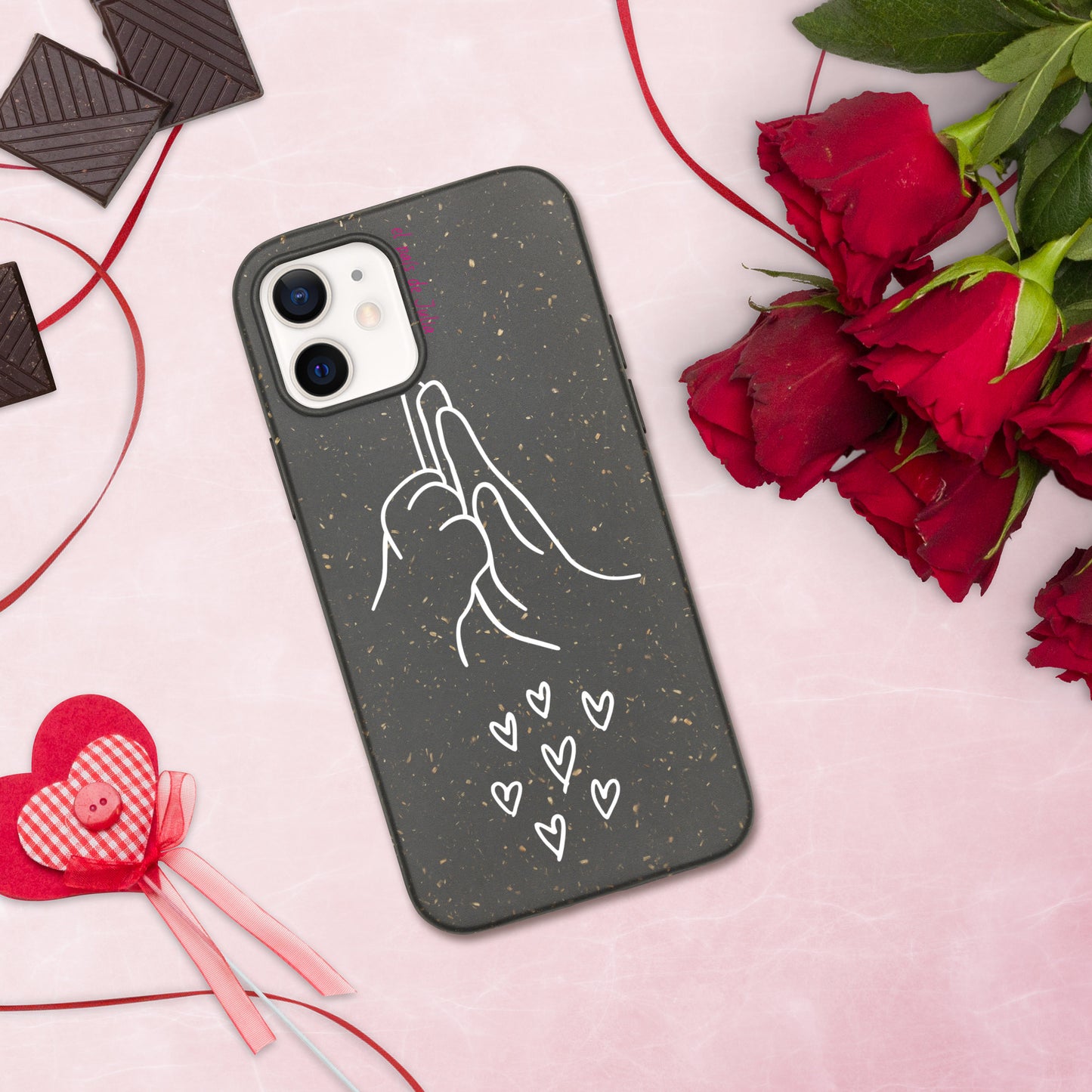 Funda para iPhone jaspeada amor perruno