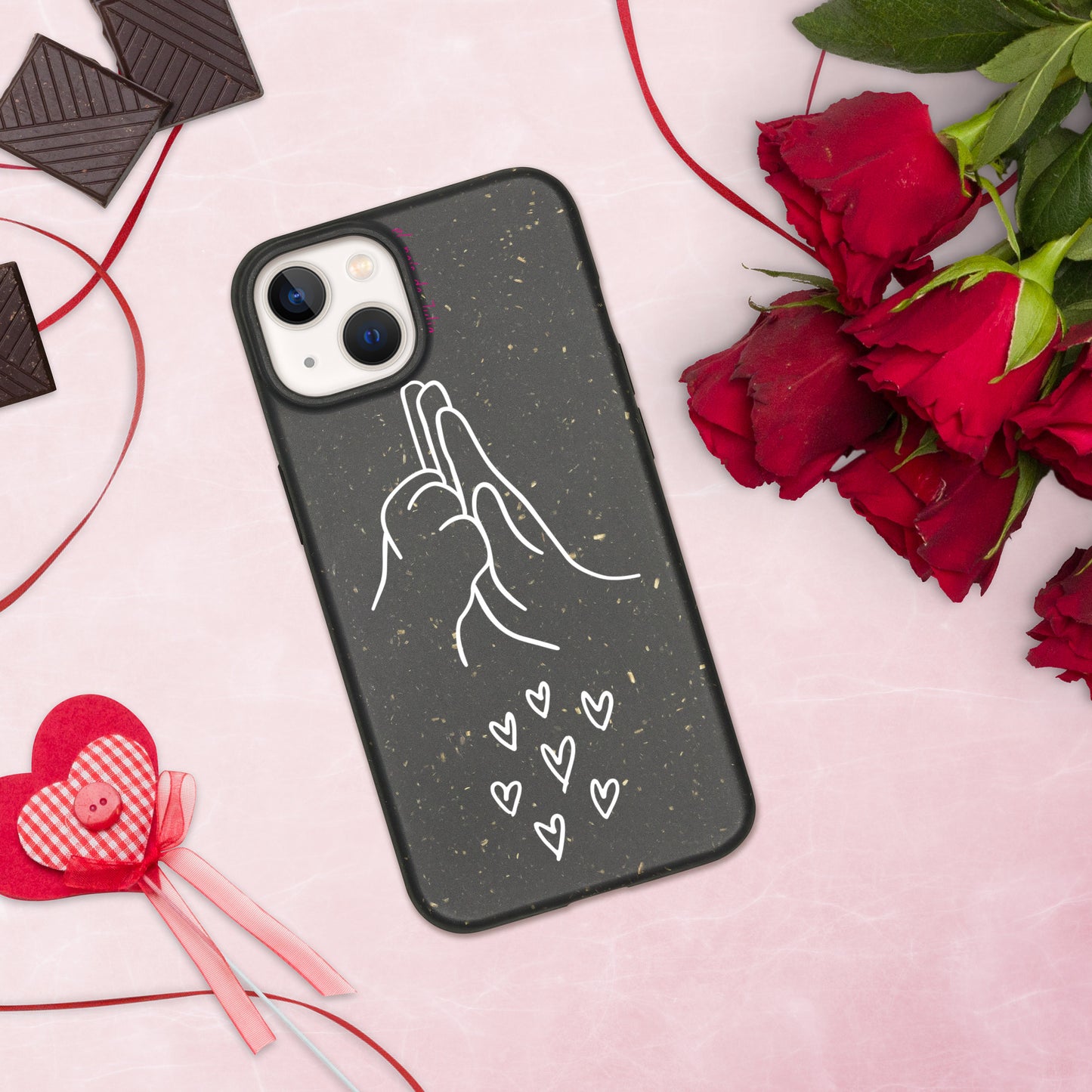 Funda para iPhone jaspeada amor perruno