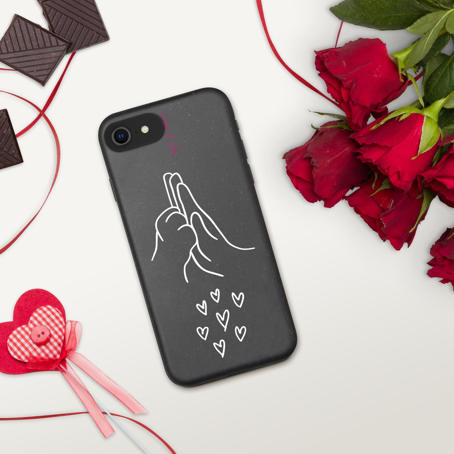 Funda para iPhone jaspeada amor perruno