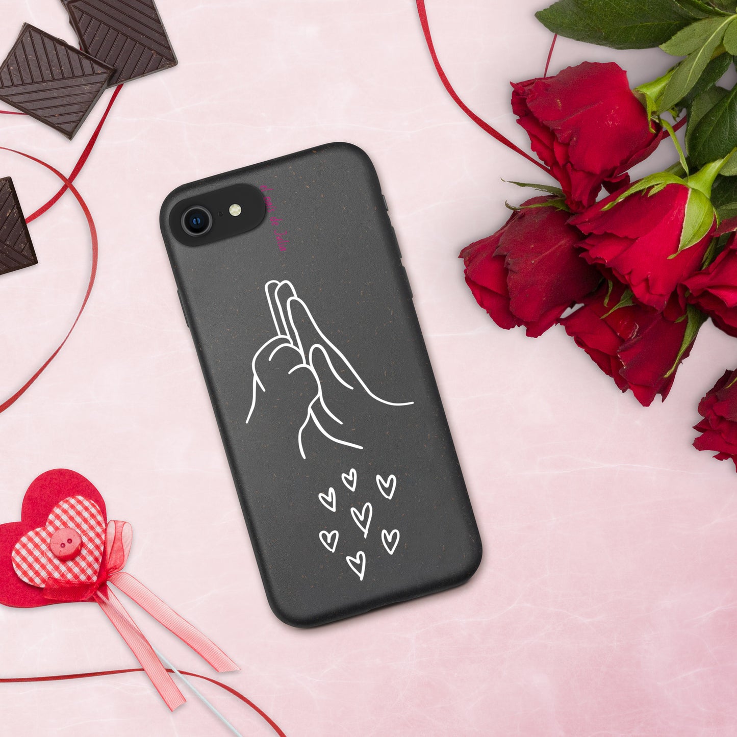 Funda para iPhone jaspeada amor perruno