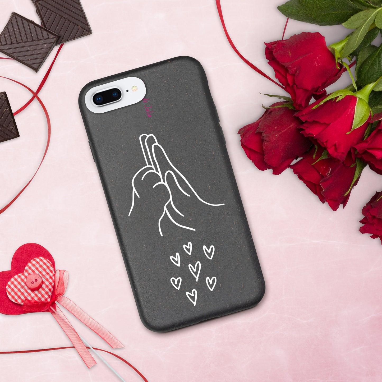 Funda para iPhone jaspeada amor perruno