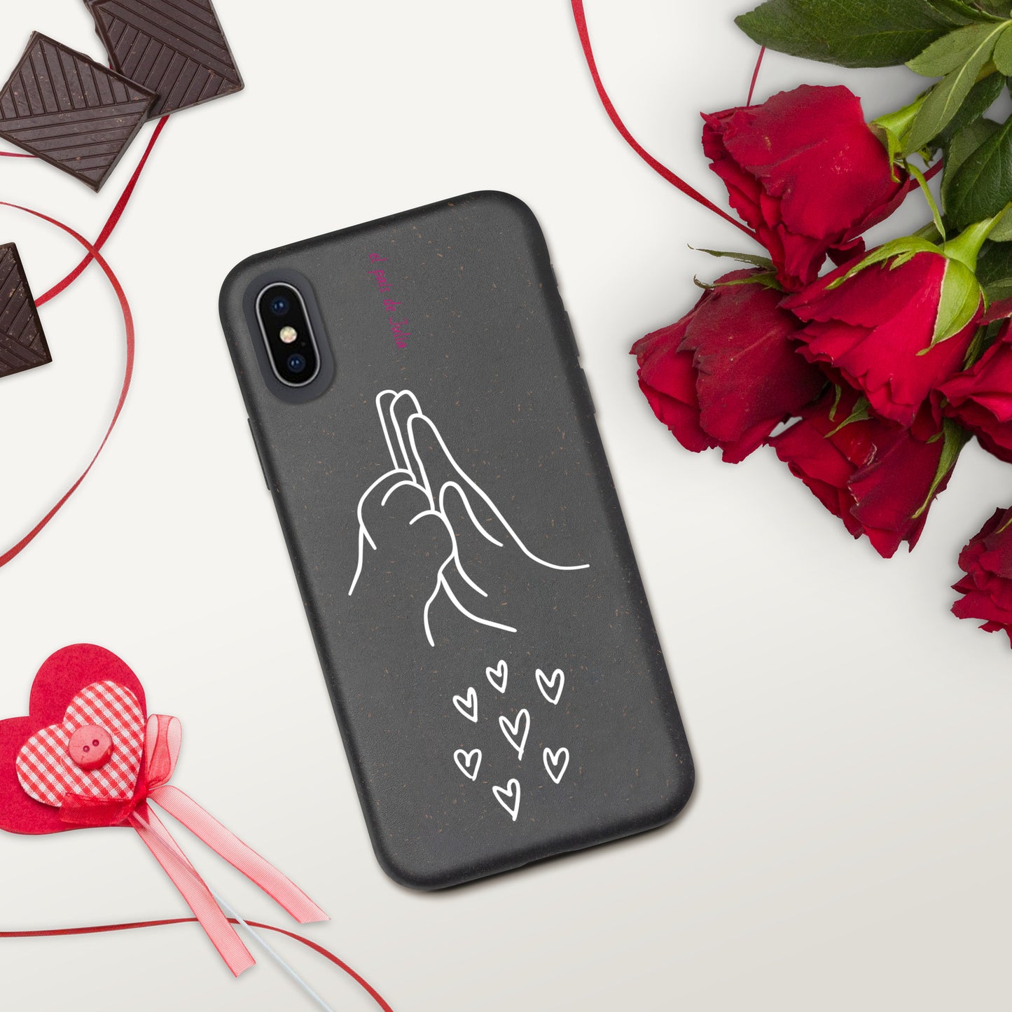 Funda para iPhone jaspeada amor perruno