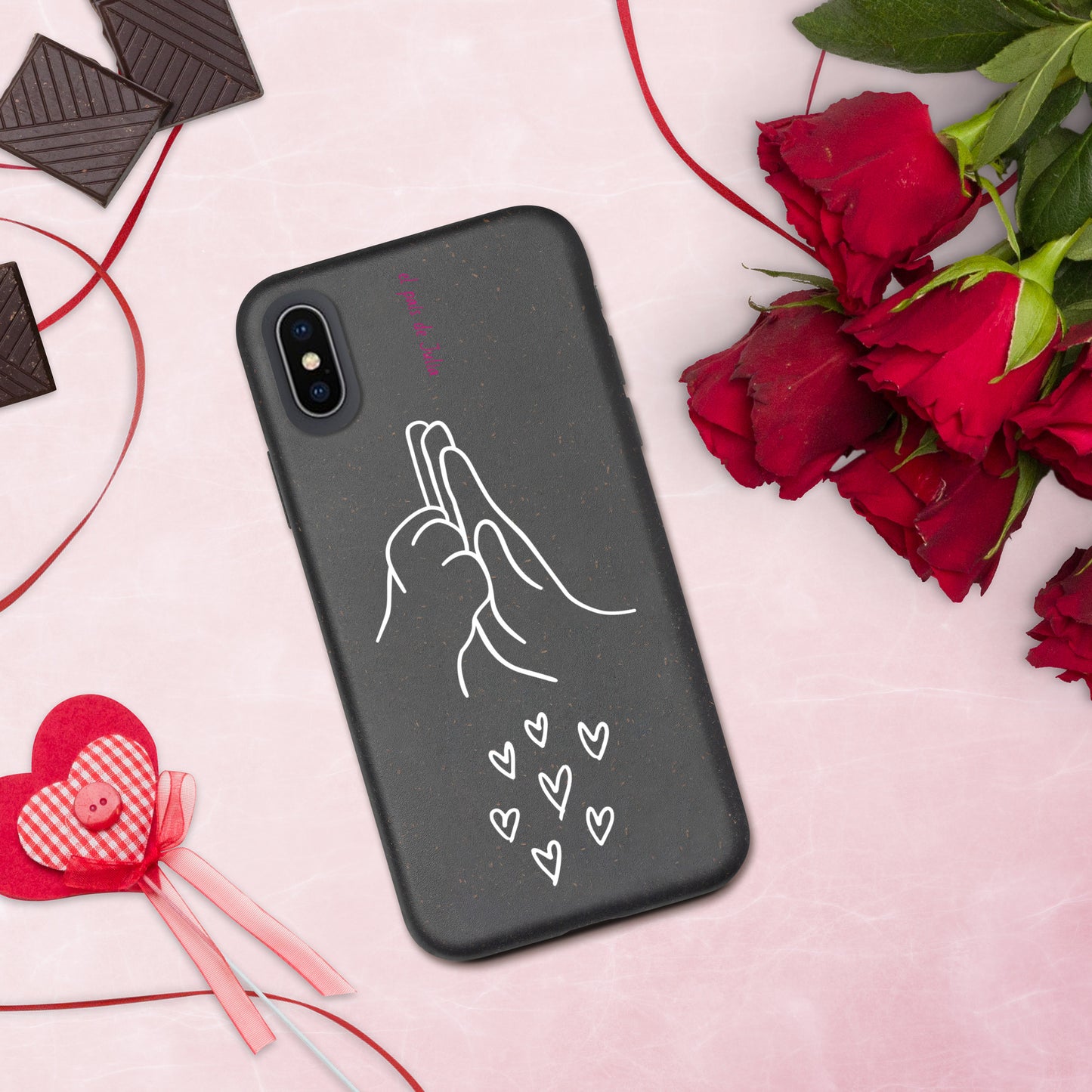 Funda para iPhone jaspeada amor perruno