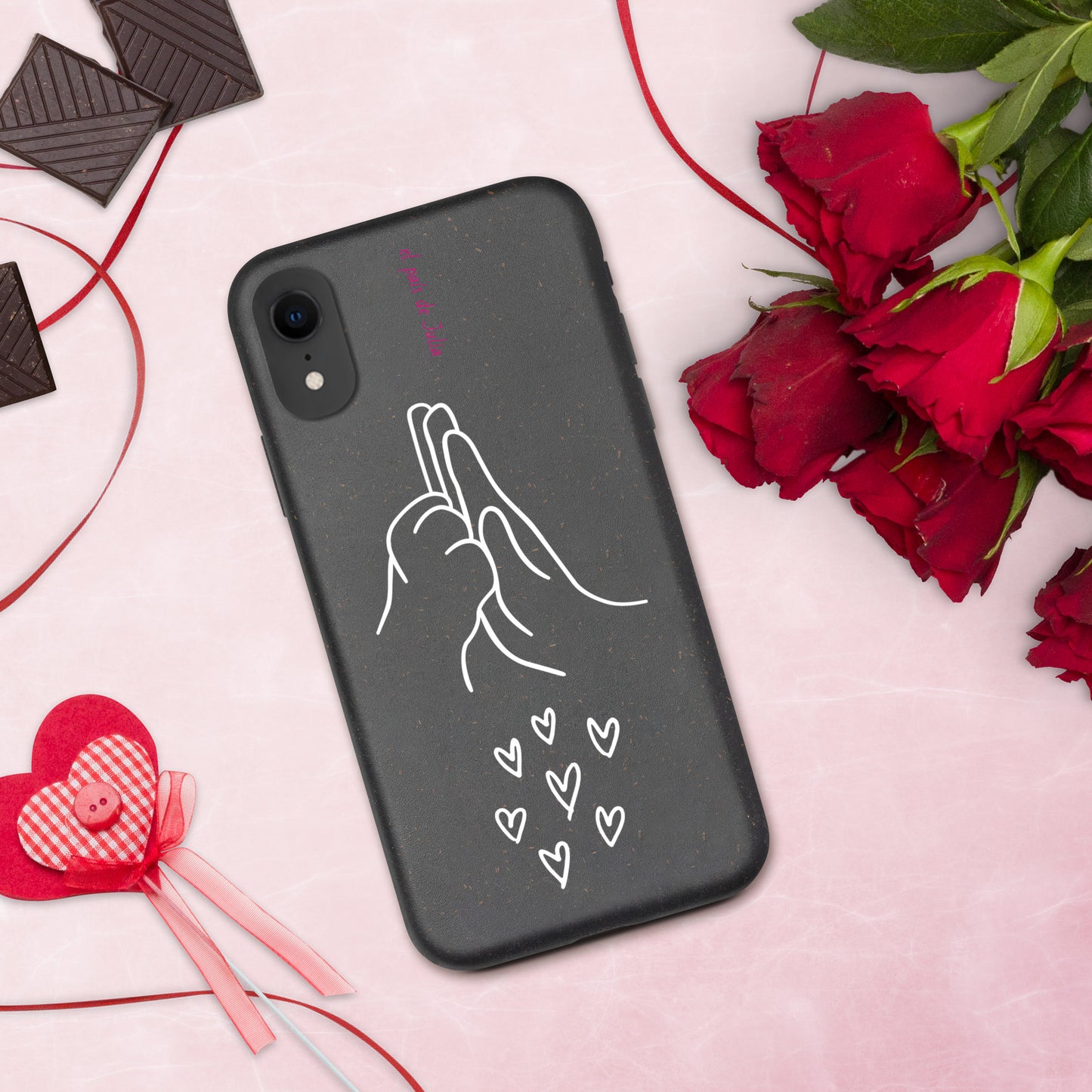 Funda para iPhone jaspeada amor perruno