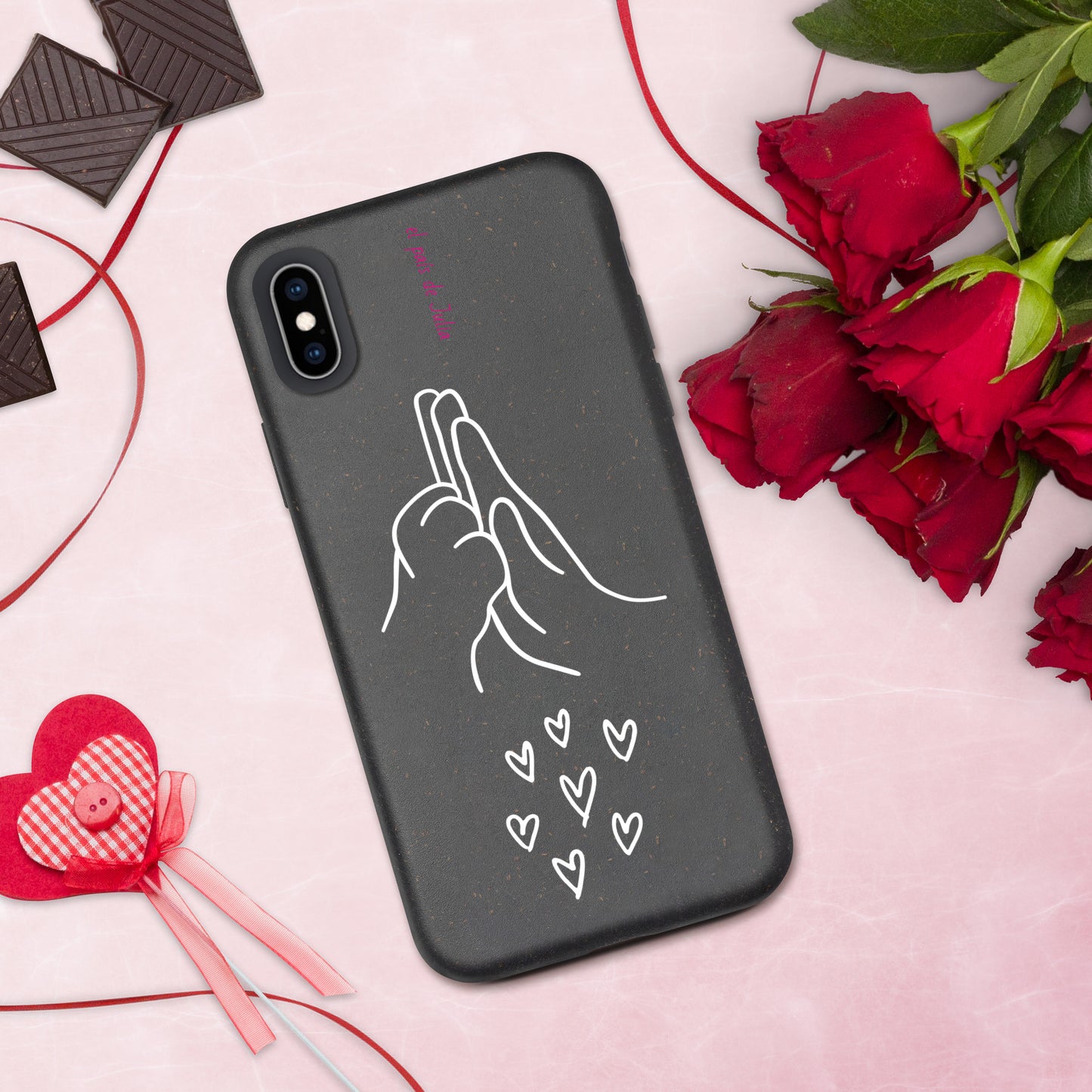 Funda para iPhone jaspeada amor perruno