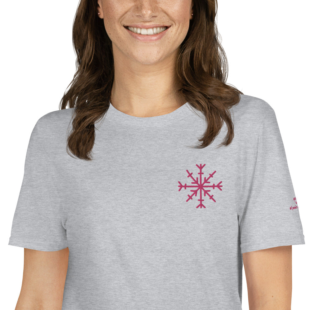 camiseta copo de nieve unisex