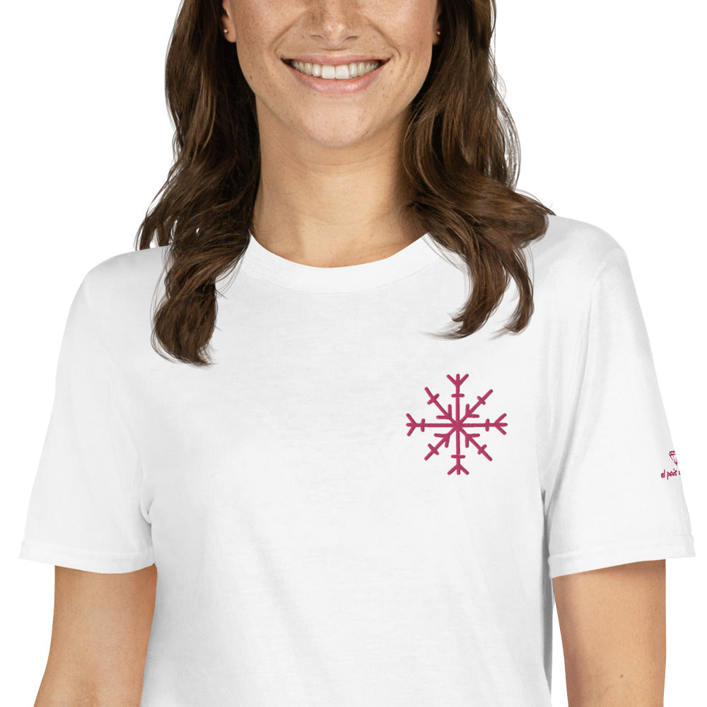 camiseta copo de nieve unisex