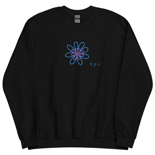 Sudadera unisex flor bordada