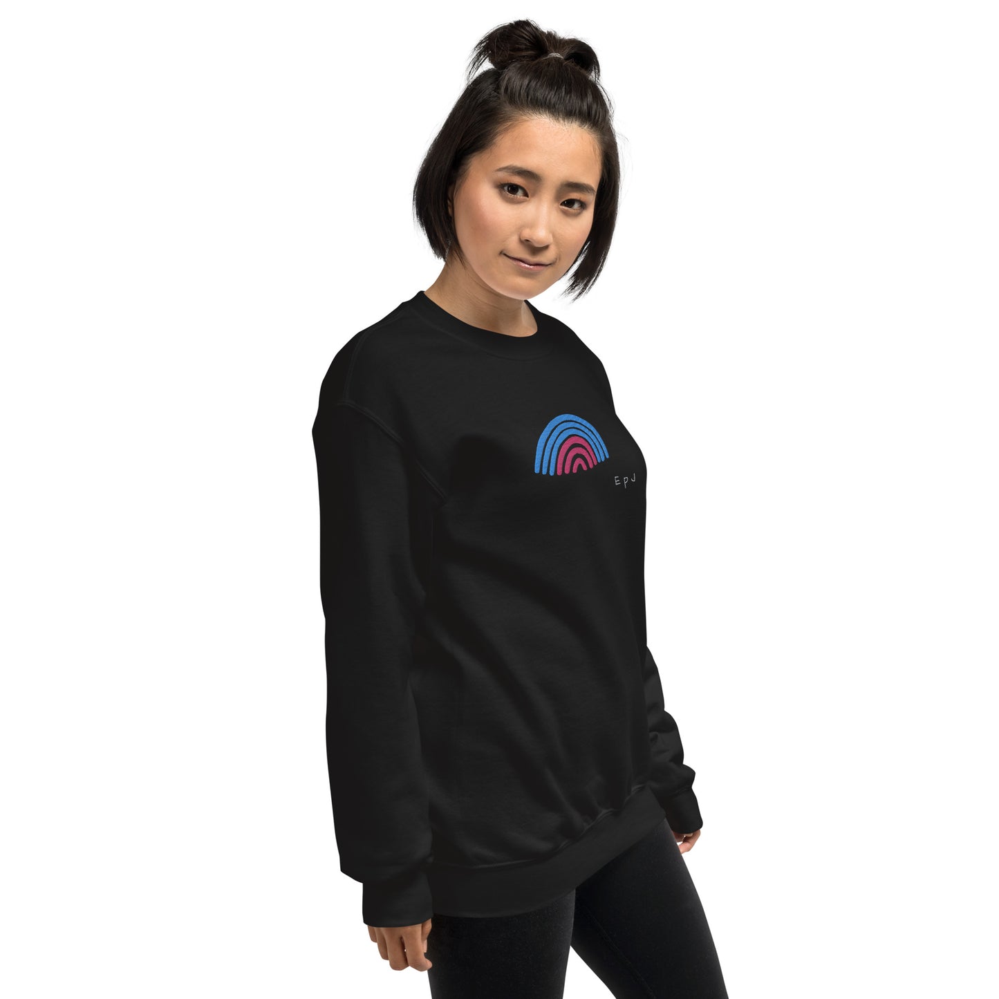 Sudadera unisex arcoiris bicolor