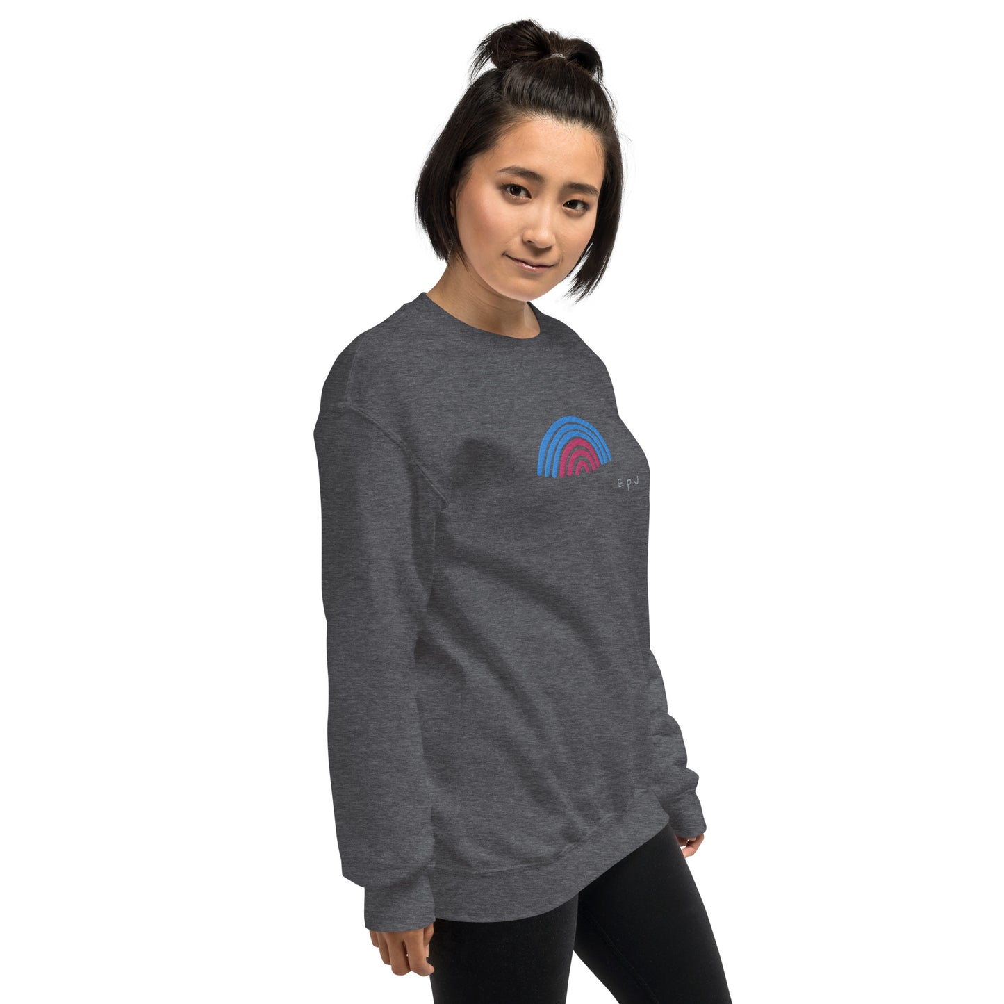 Sudadera unisex arcoiris bicolor