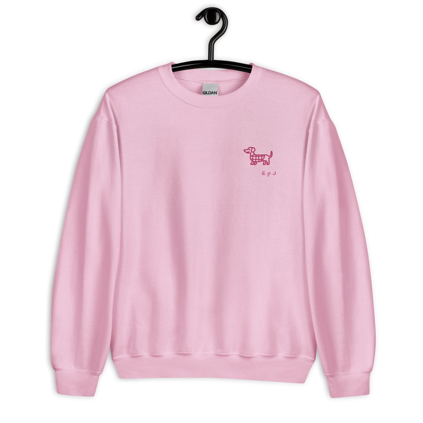 Sudadera unisex teckel rosa