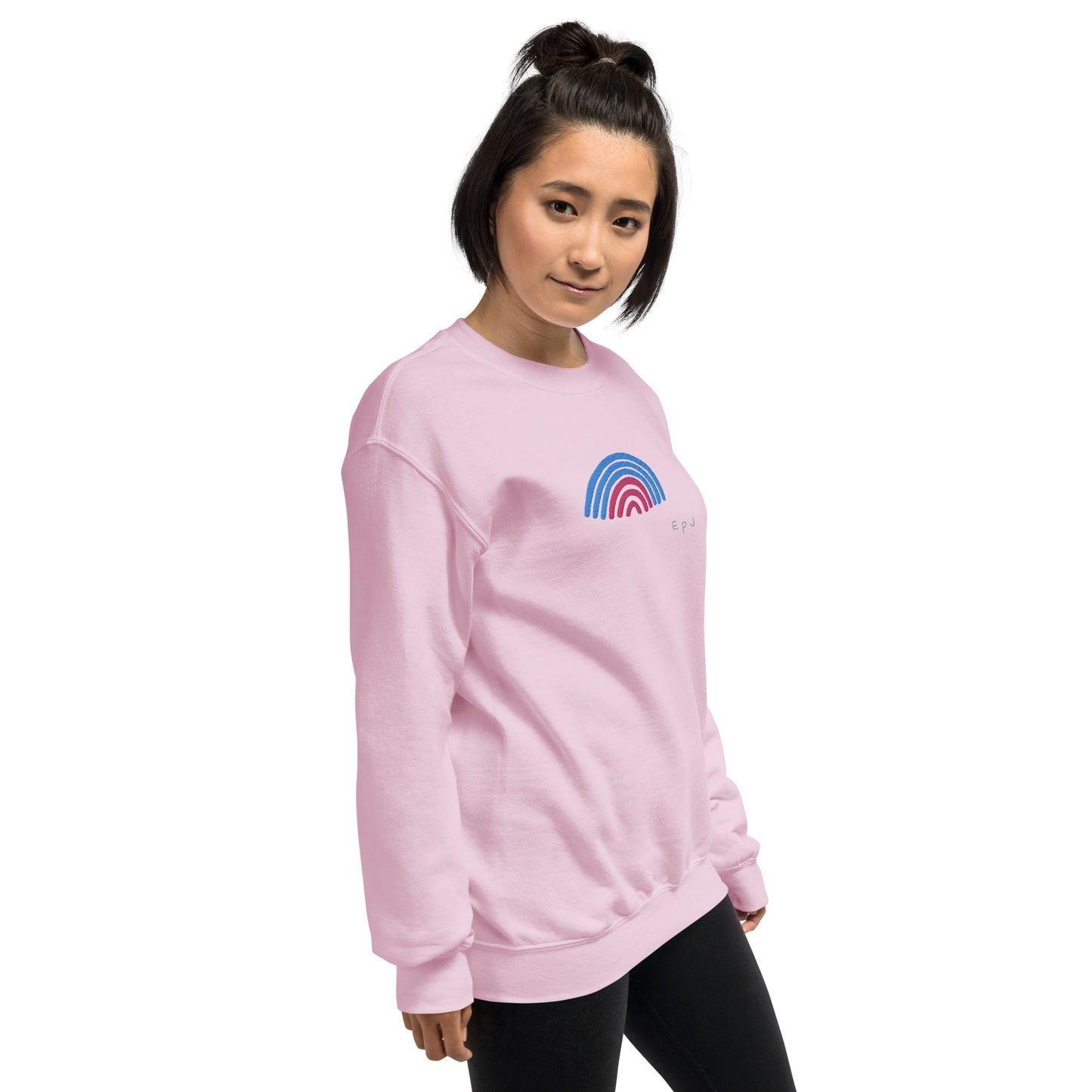 Sudadera unisex arcoiris bicolor