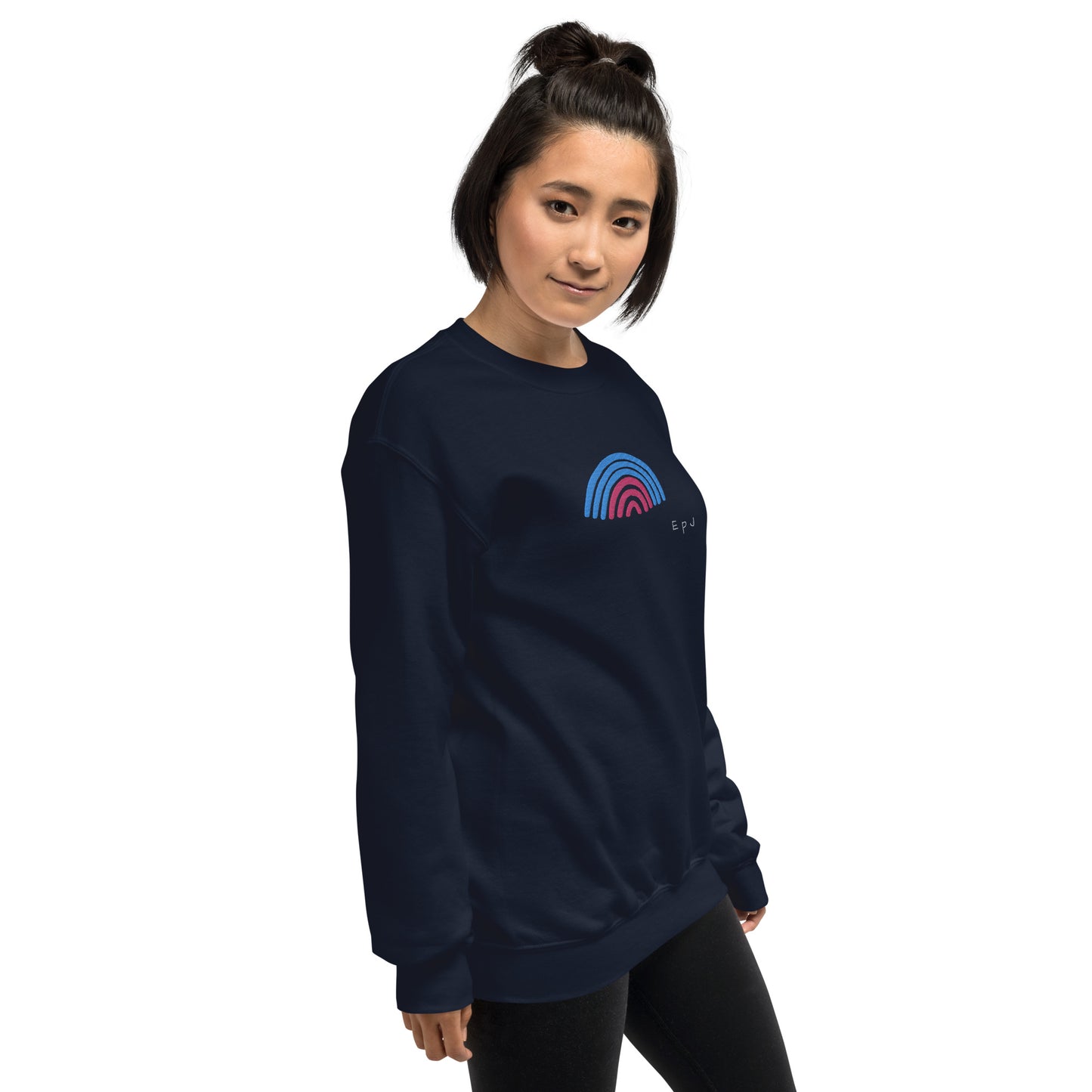 Sudadera unisex arcoiris bicolor