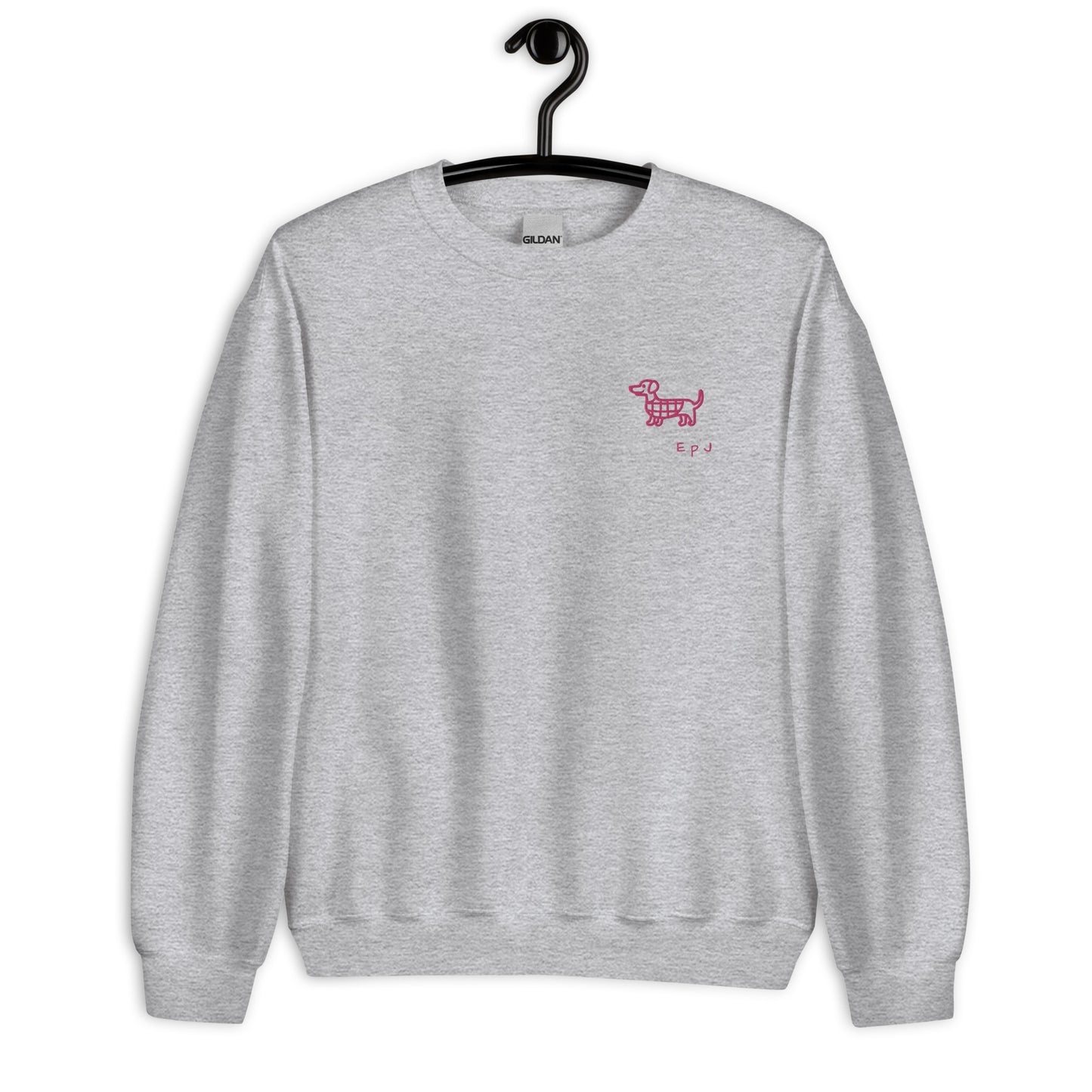 Sudadera unisex teckel rosa