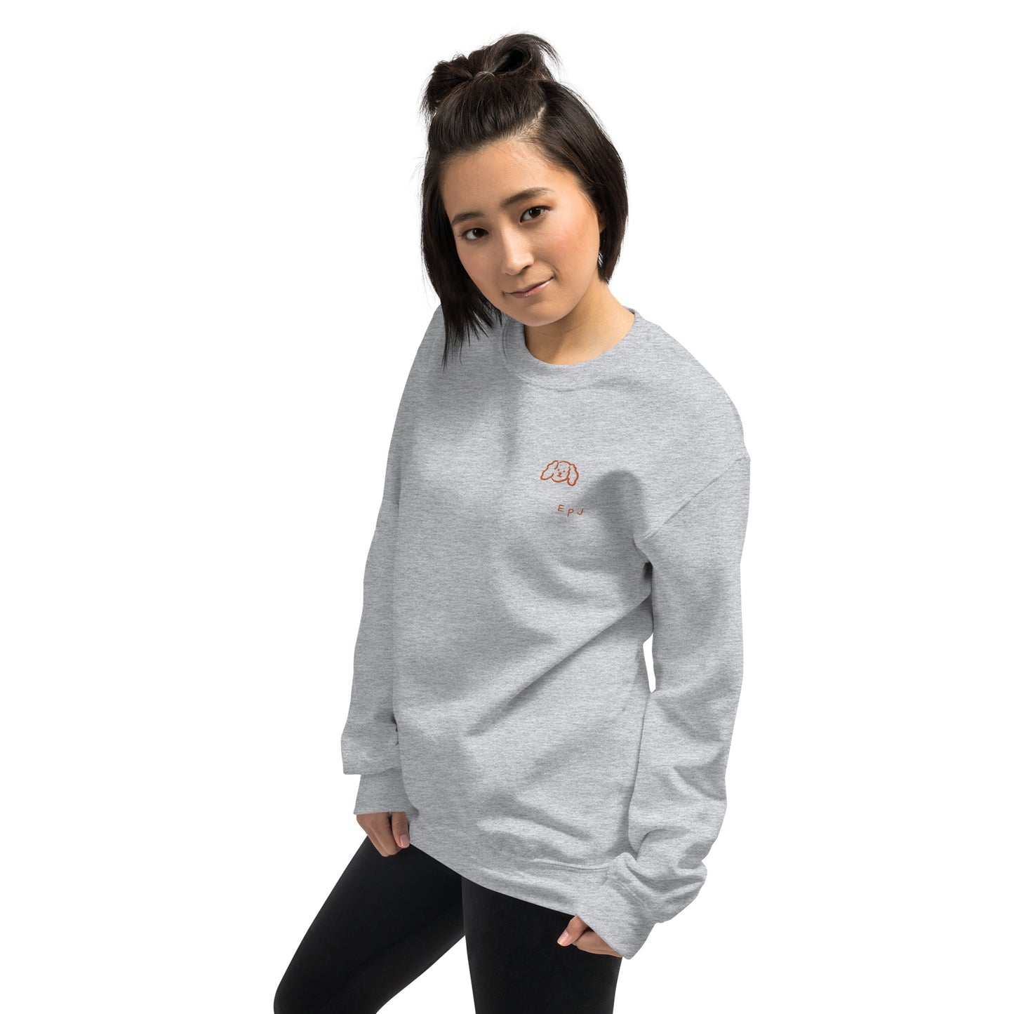 Sudadera unisex caniche naranja