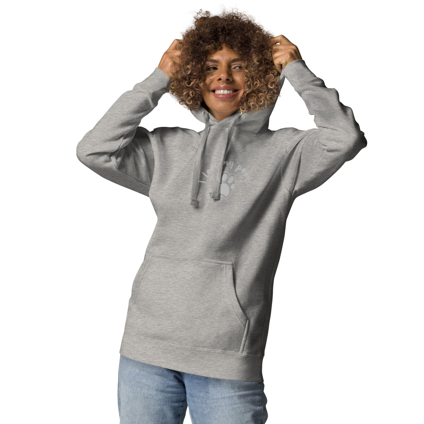 Sudadera con capucha unisex huella poodle