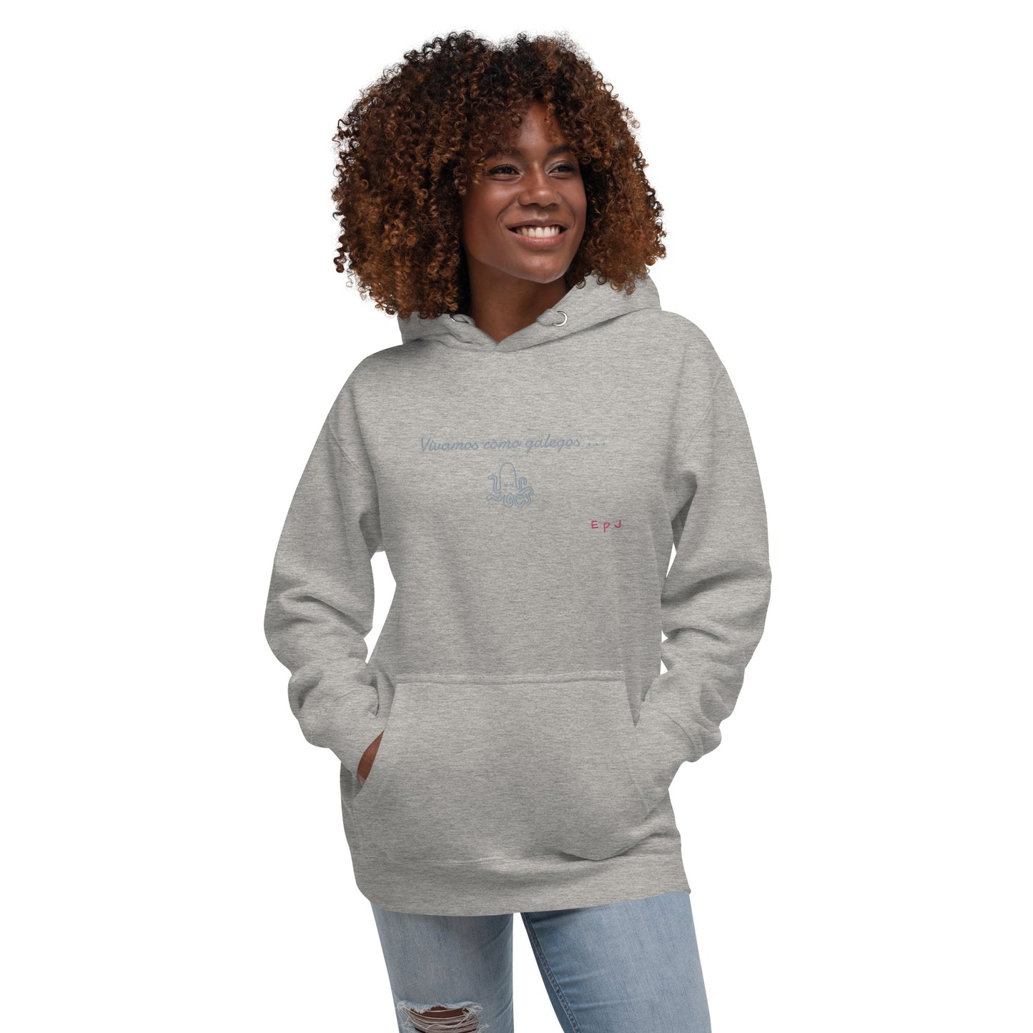 Sudadera con capucha unisex vivamos como galegos