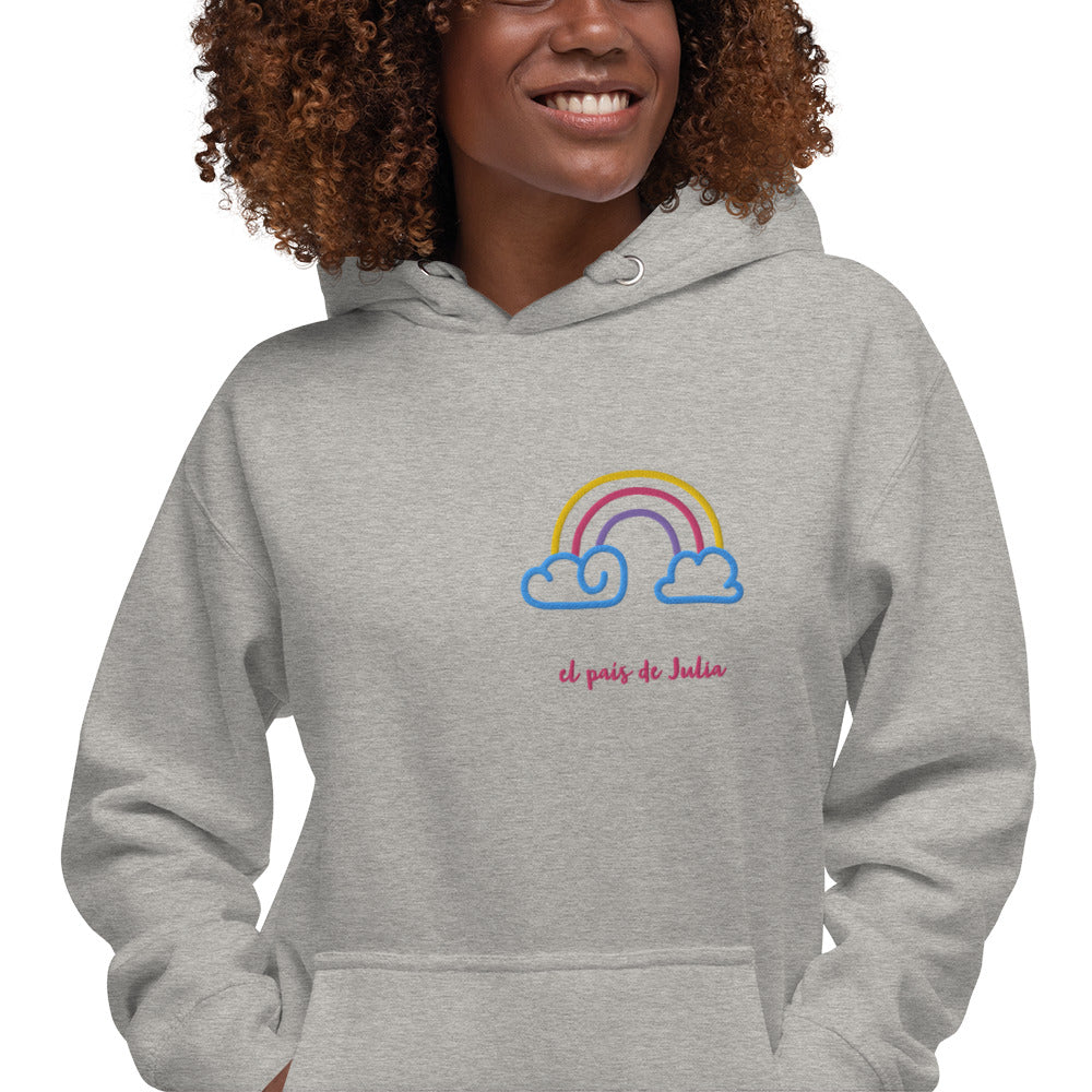 Sudadera con capucha unisex arcoiris