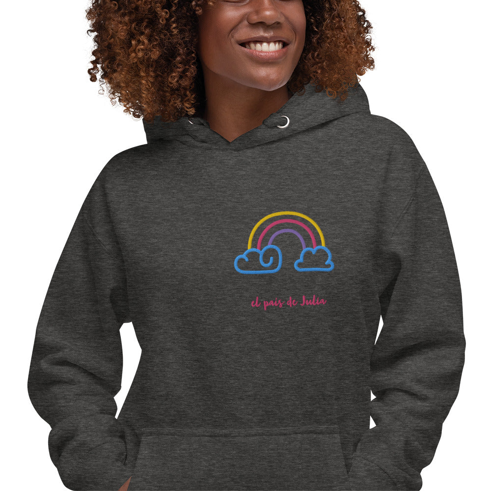 Sudadera con capucha unisex arcoiris