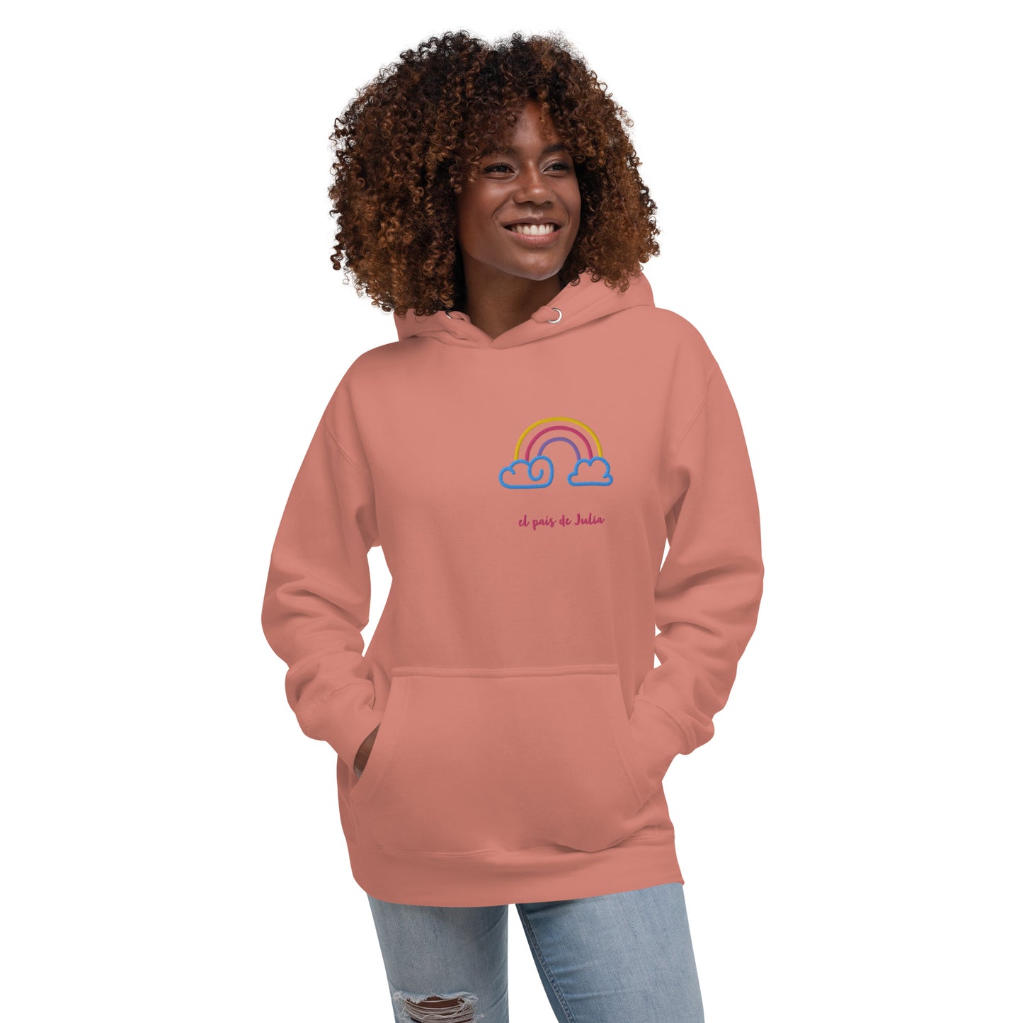 Sudadera con capucha unisex arcoiris