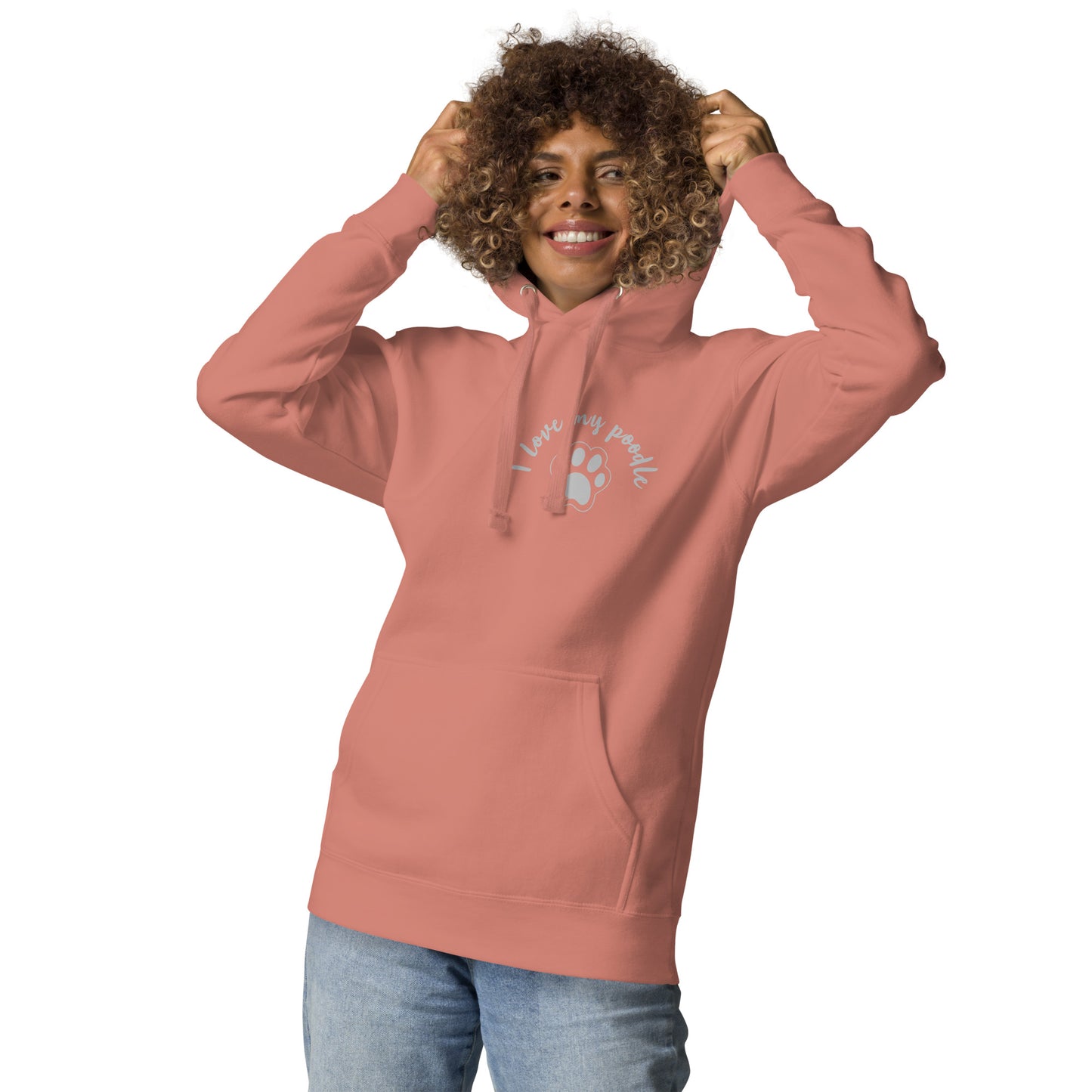 Sudadera con capucha unisex huella poodle