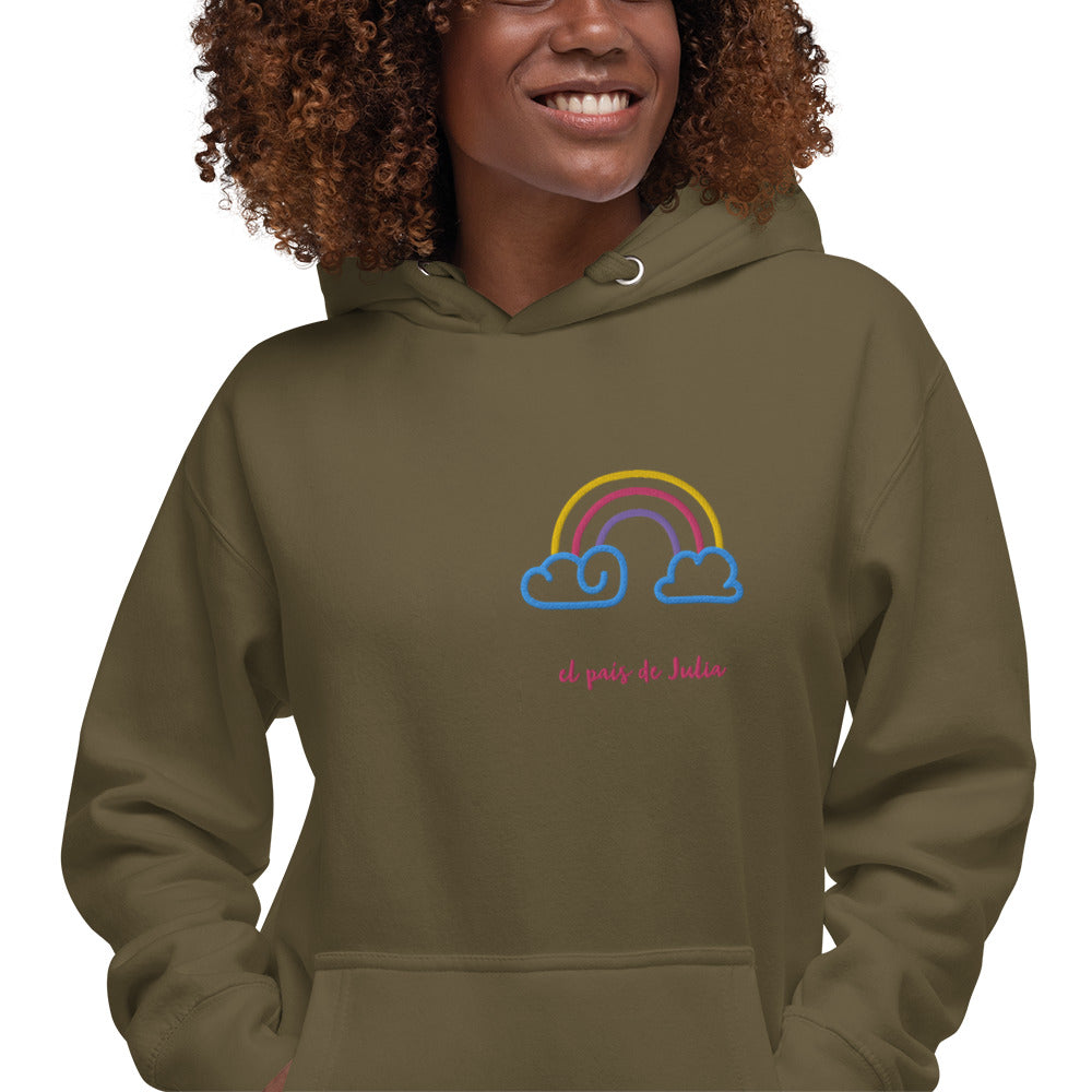 Sudadera con capucha unisex arcoiris