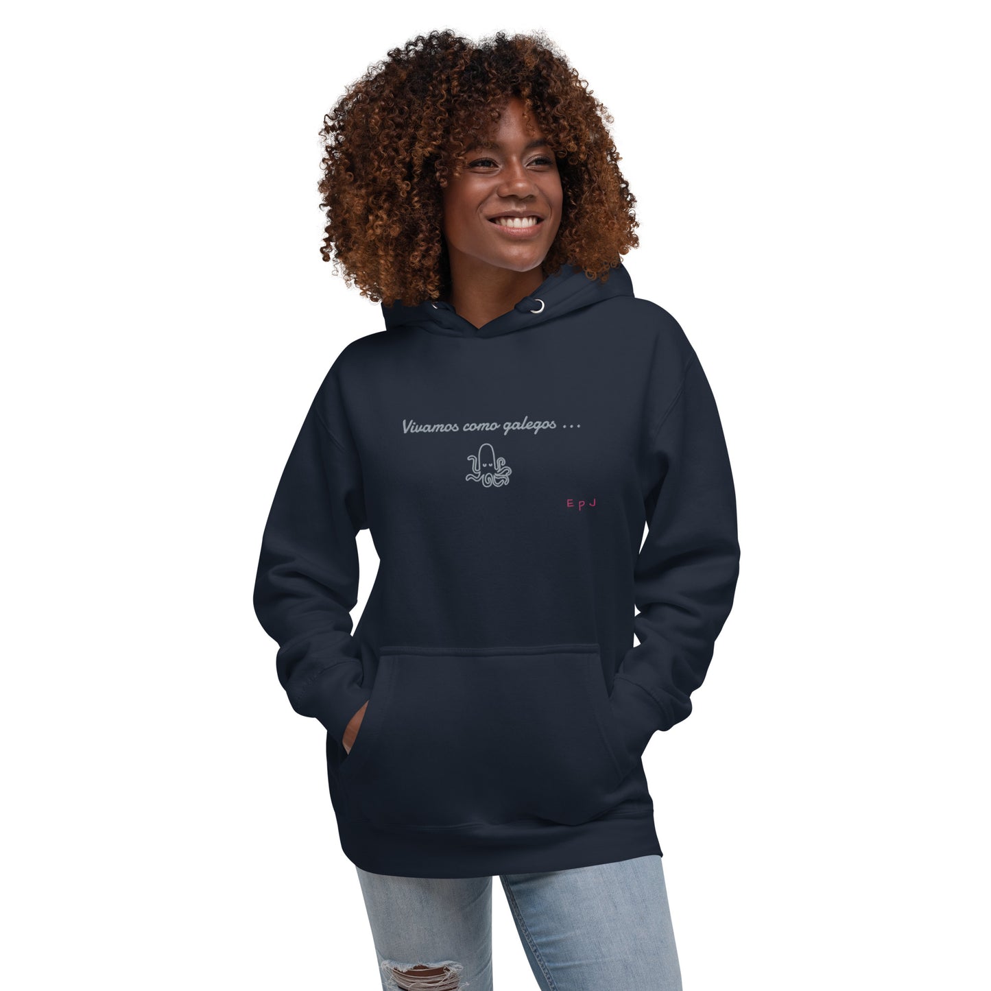 Sudadera con capucha unisex vivamos como galegos